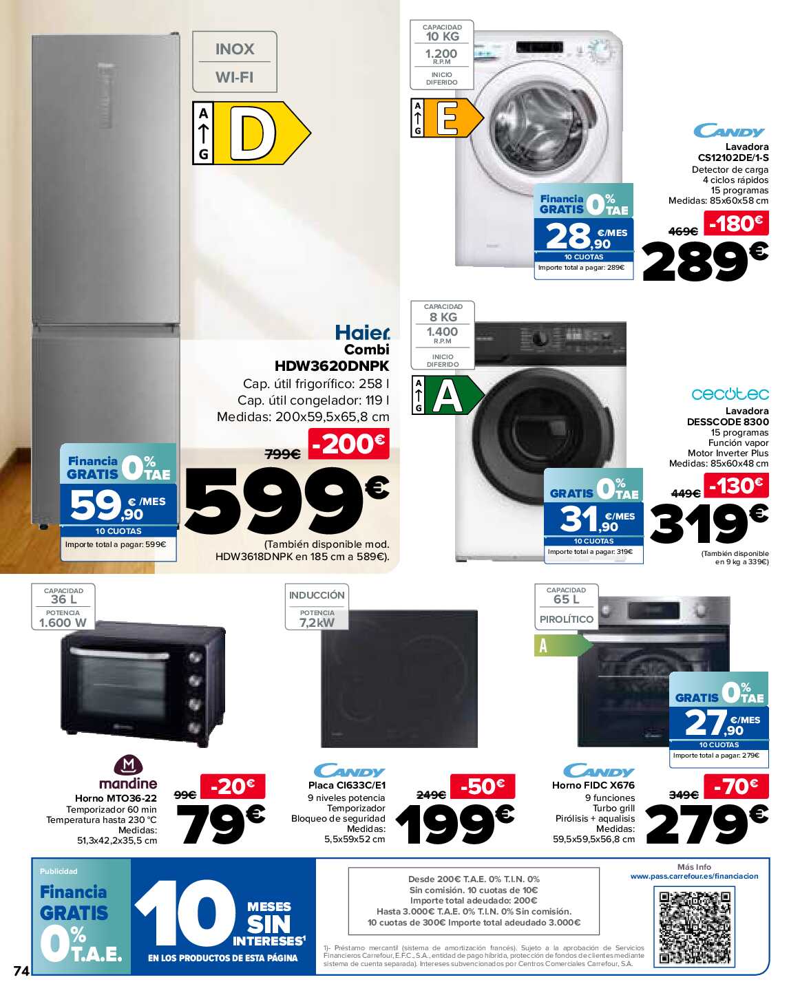 Folleto 3x2 Carrefour. Página 74