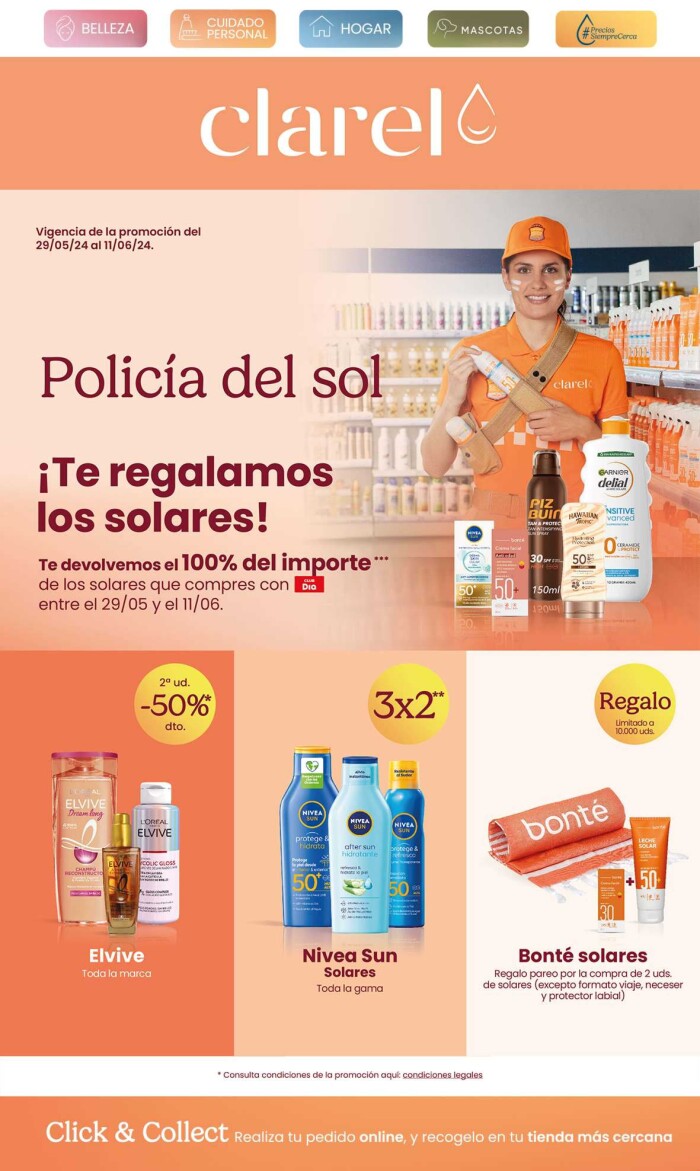 Ofertas quincenales Clarel. Página de portada