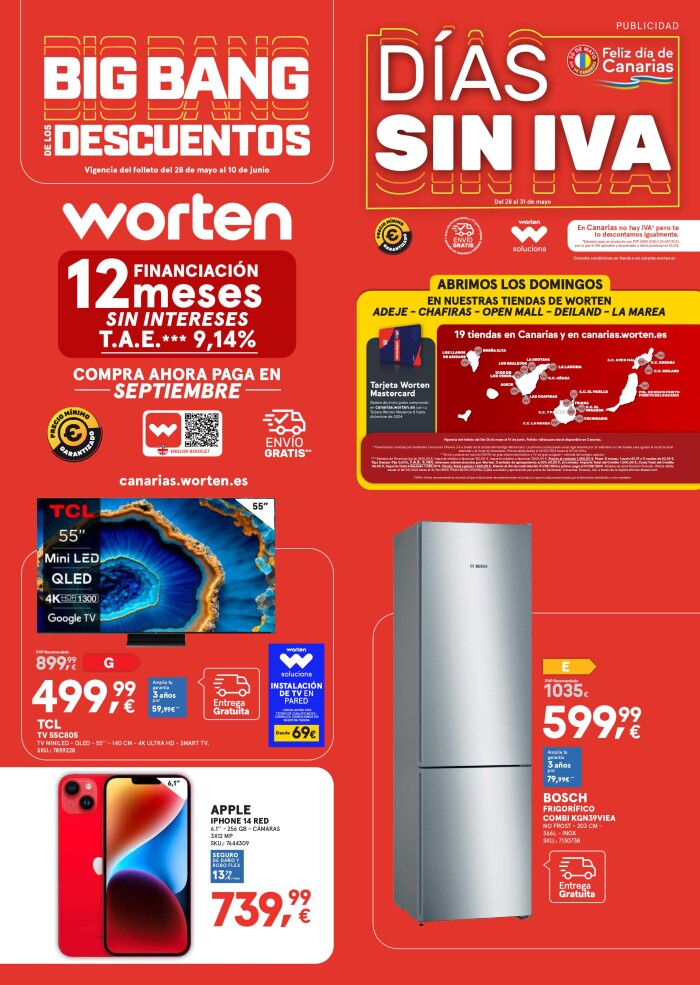 Días sin IVA Worten. Página de portada