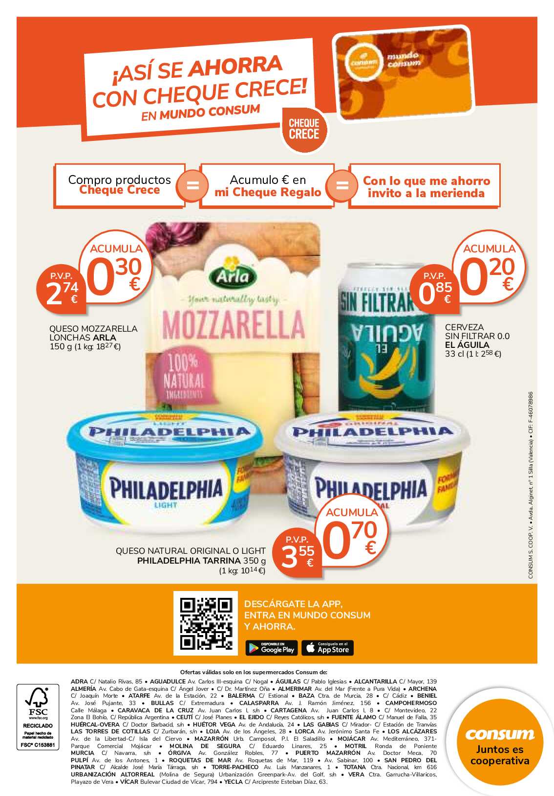 Folleto de ofertas Consum. Página 13