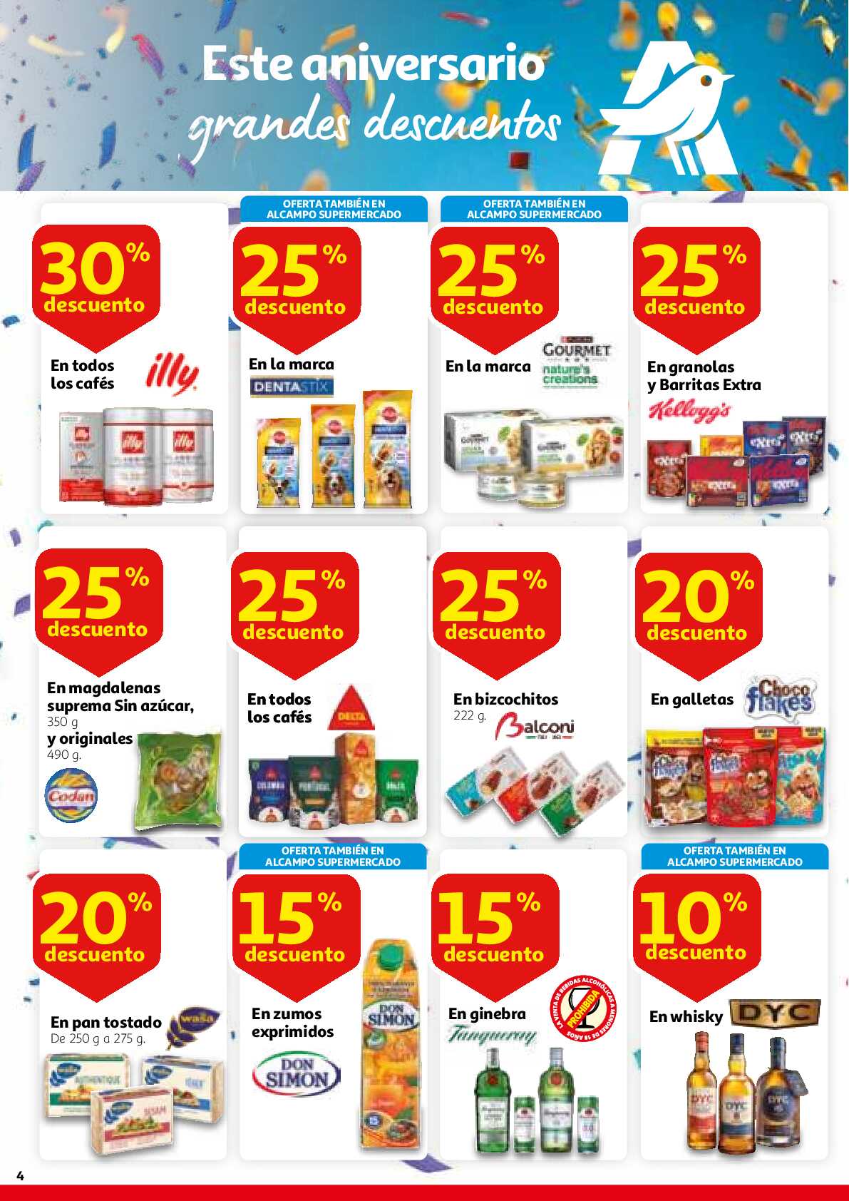Este aniversario sales ganando Alcampo. Página 04