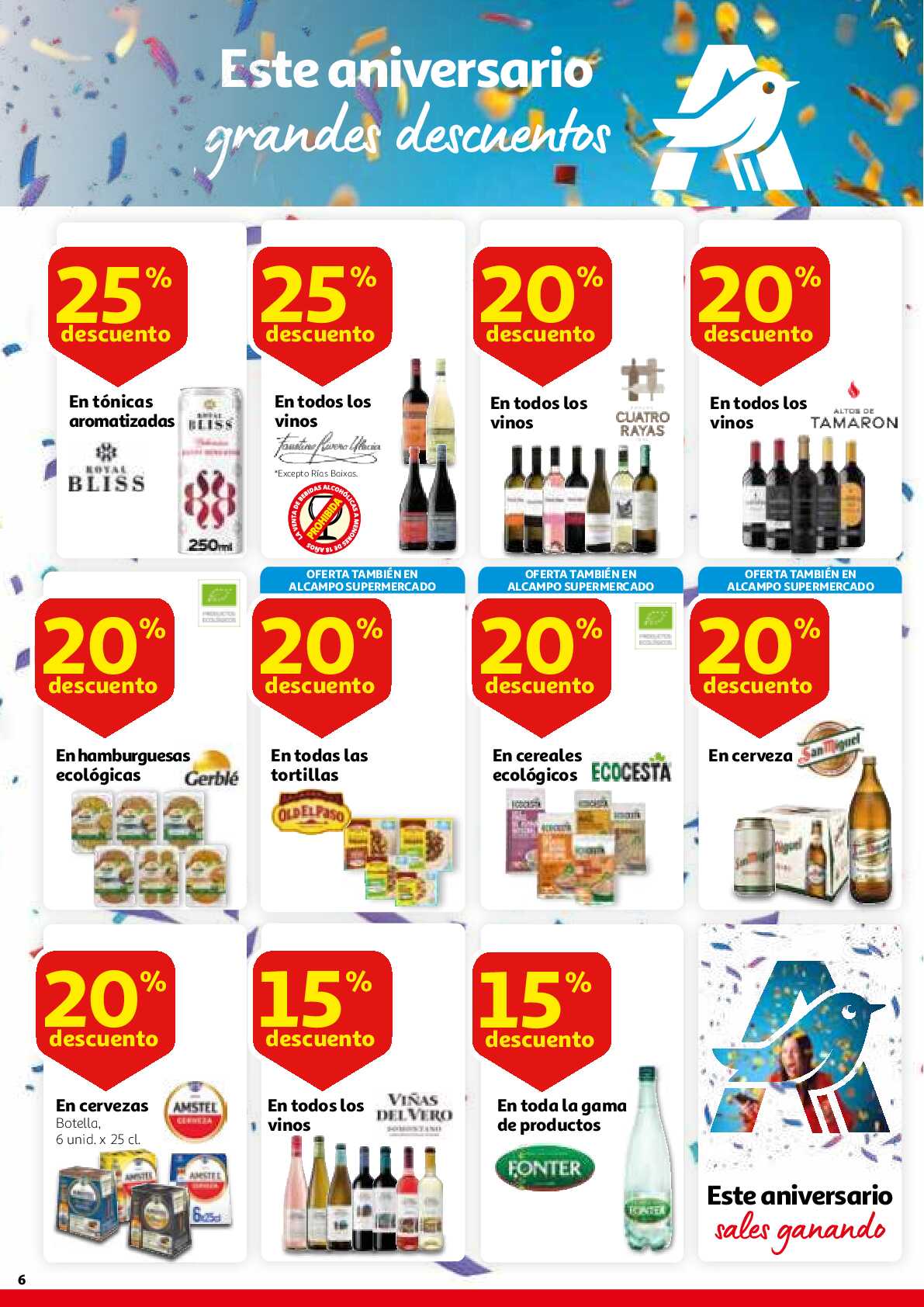 Este aniversario sales ganando Alcampo. Página 06