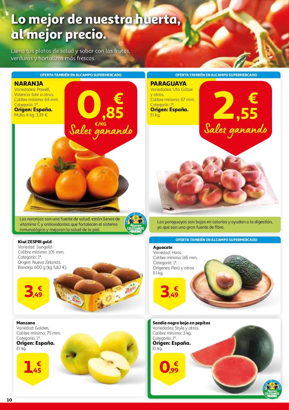 Este aniversario sales ganando Alcampo. Página 10