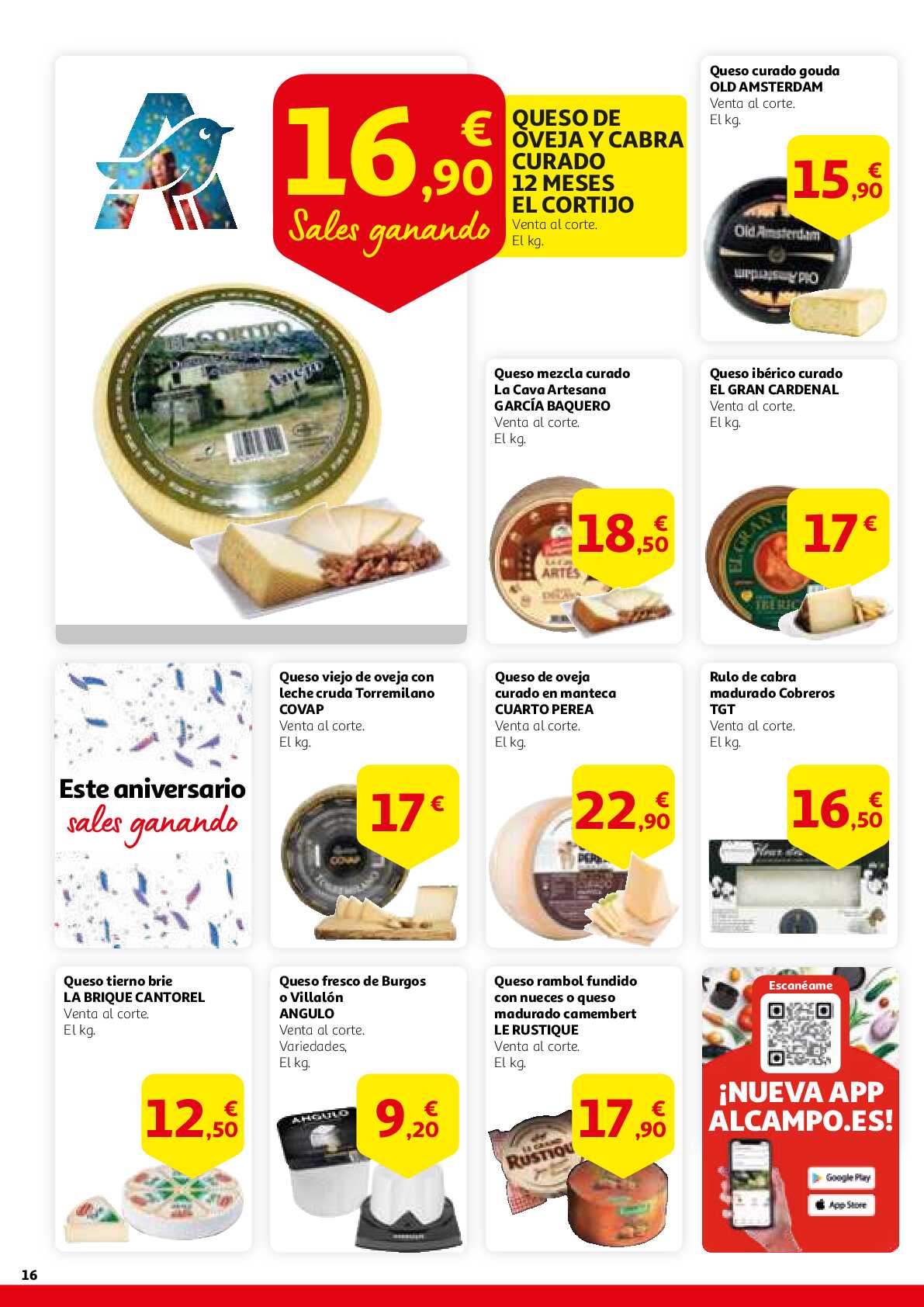 Este aniversario sales ganando Alcampo. Página 16