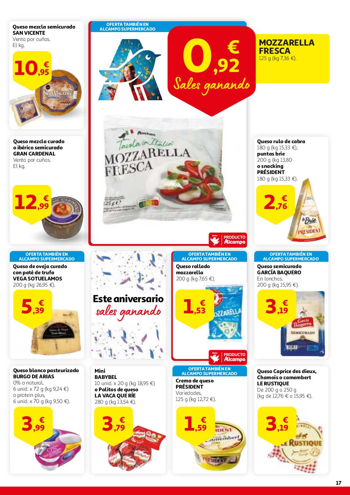 Este aniversario sales ganando Alcampo. Página 17