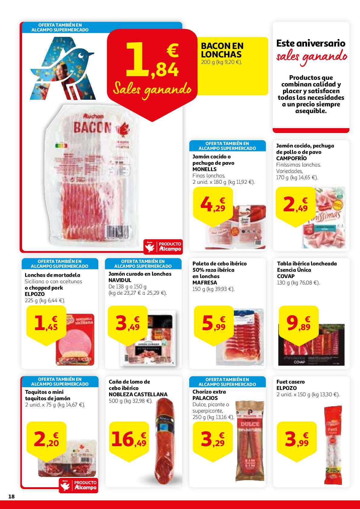 Este aniversario sales ganando Alcampo. Página 18