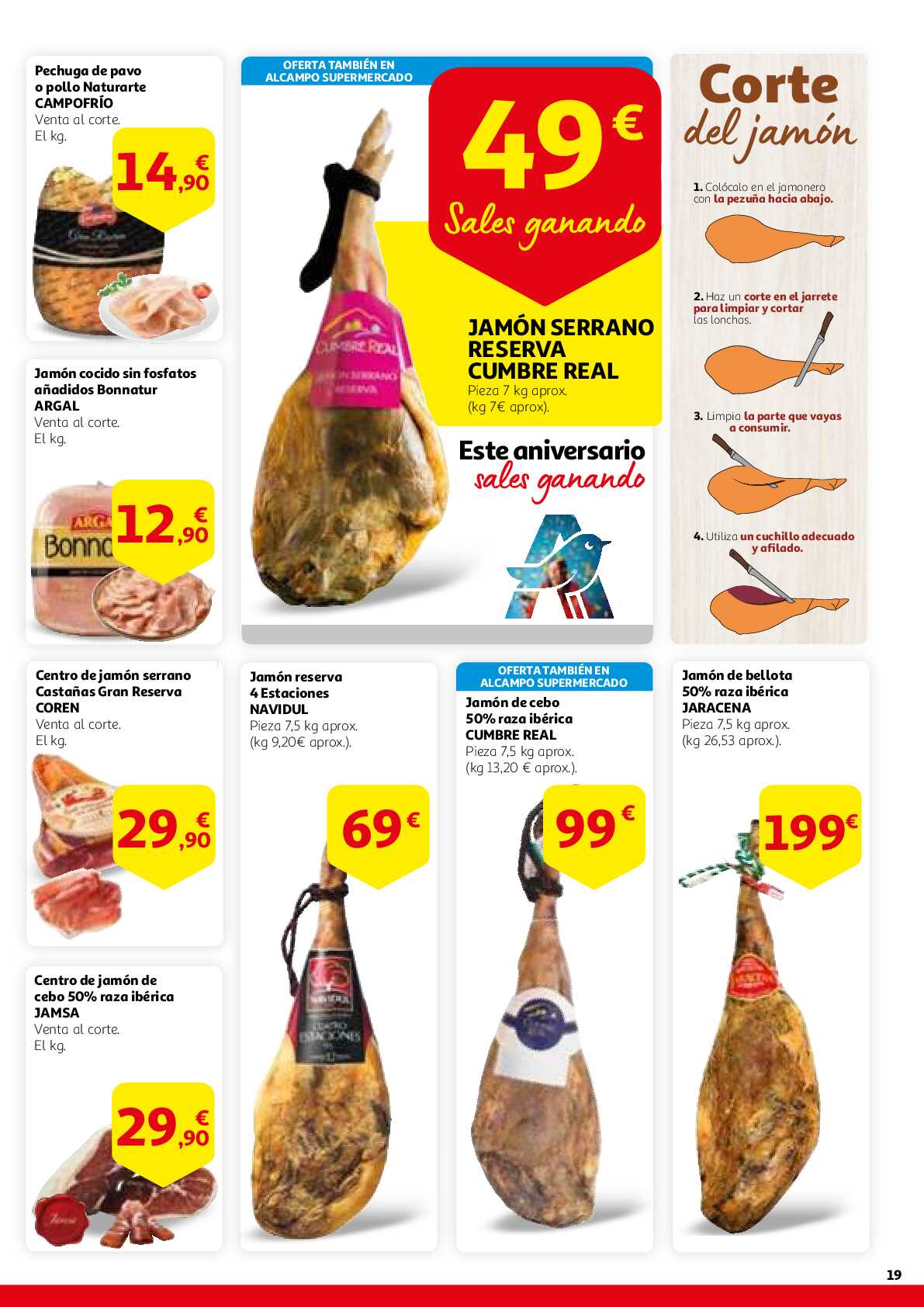 Este aniversario sales ganando Alcampo. Página 19