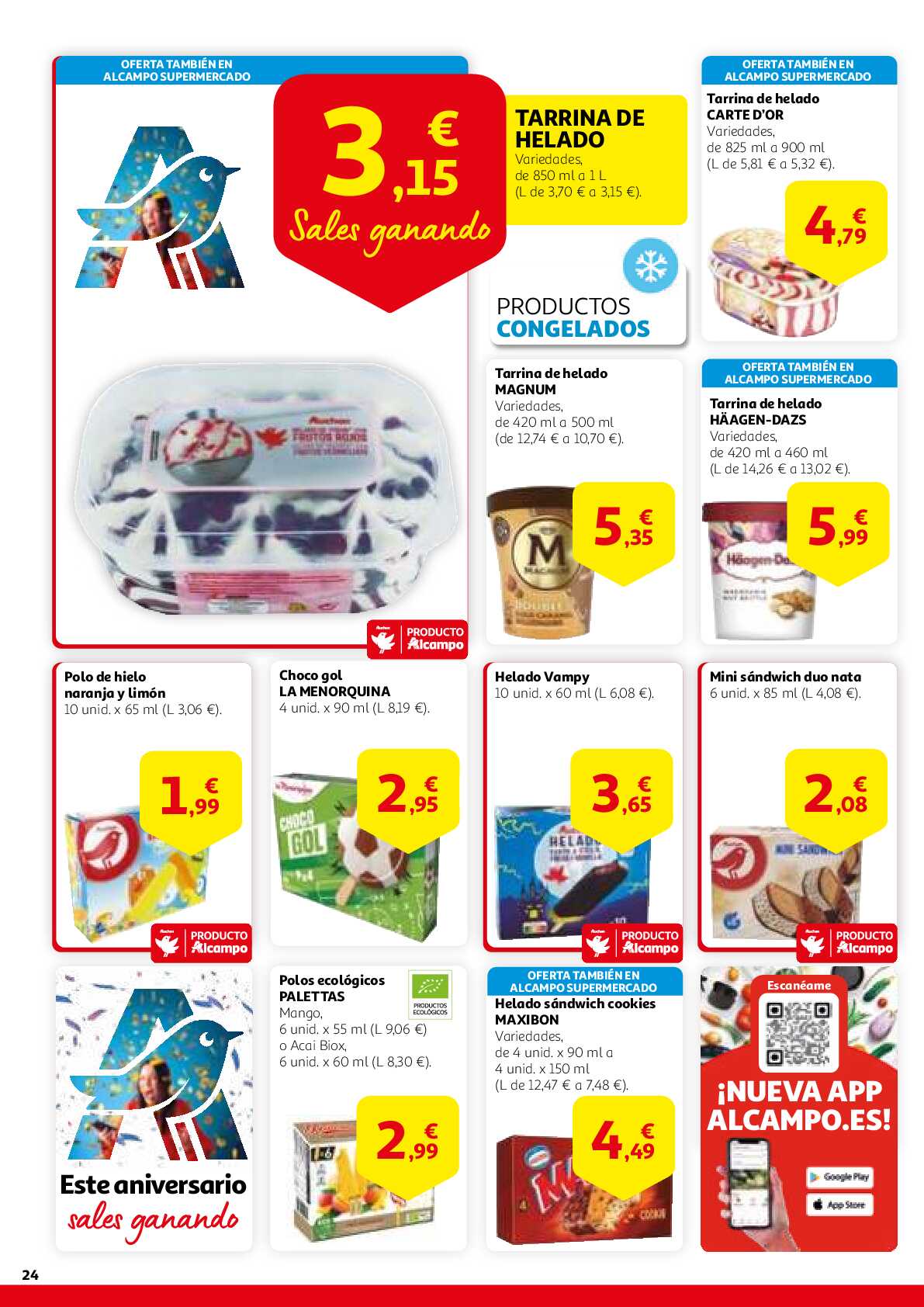 Este aniversario sales ganando Alcampo. Página 24