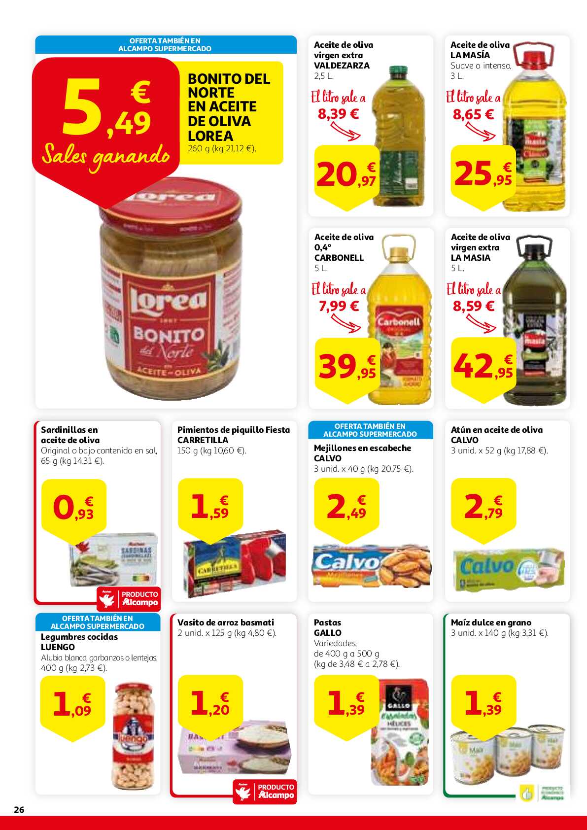 Este aniversario sales ganando Alcampo. Página 26