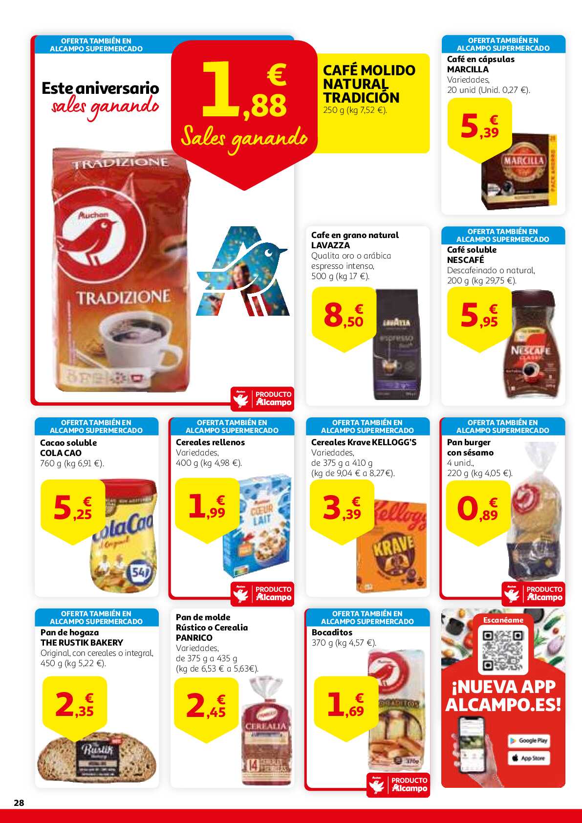 Este aniversario sales ganando Alcampo. Página 28