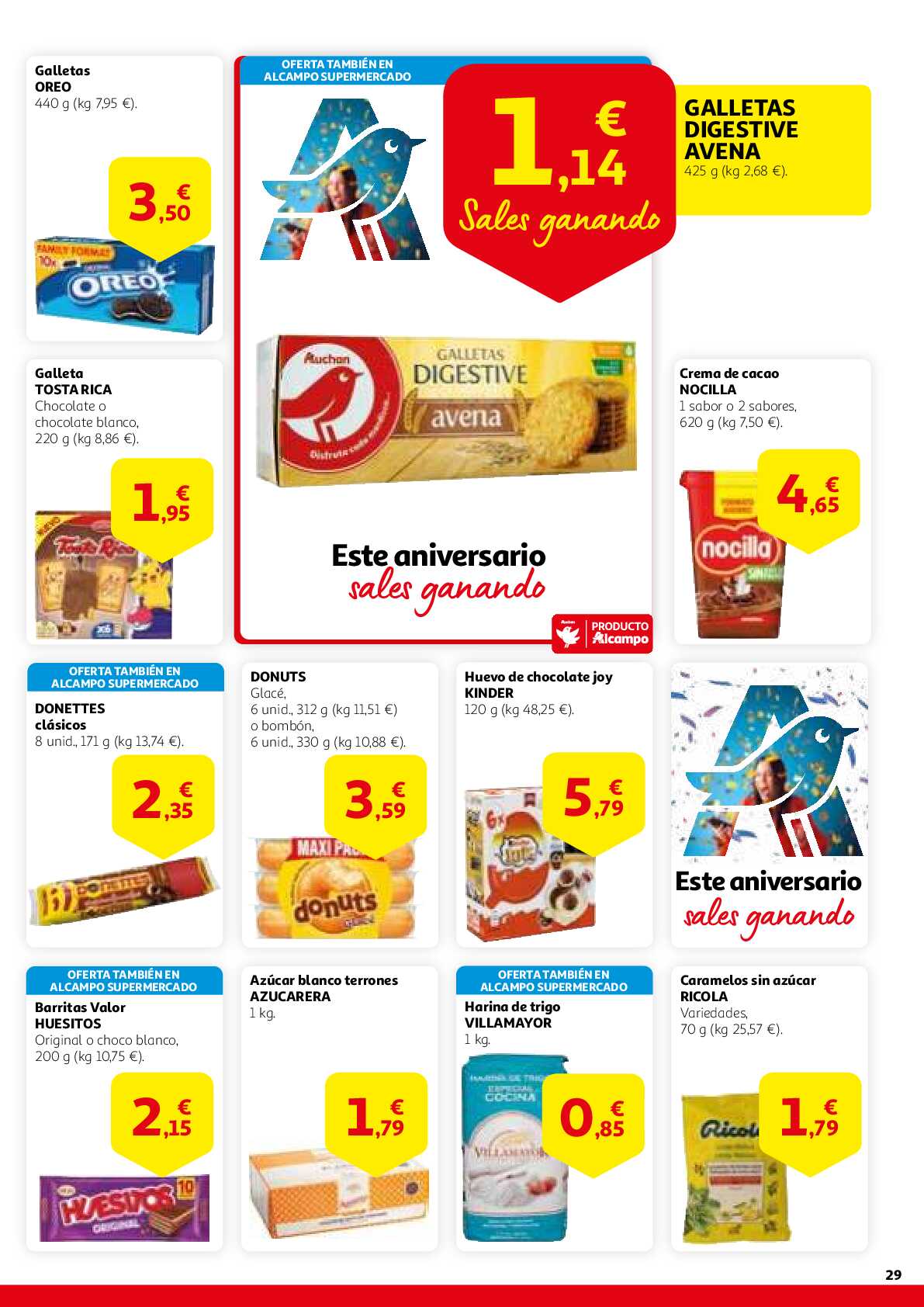 Este aniversario sales ganando Alcampo. Página 29
