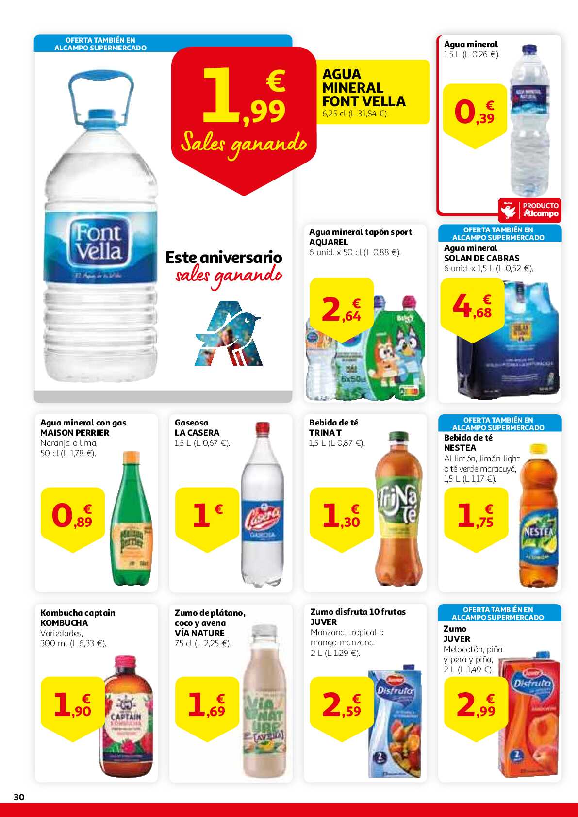 Este aniversario sales ganando Alcampo. Página 30