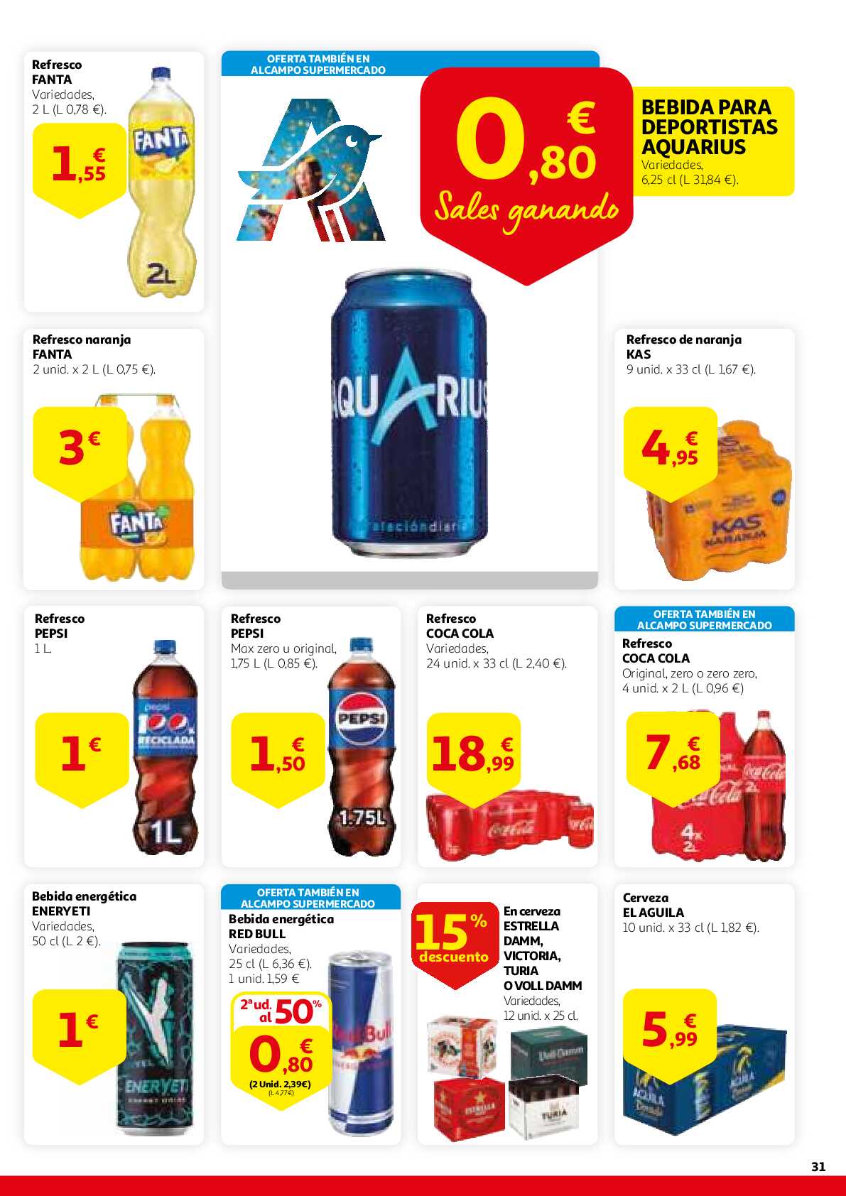 Este aniversario sales ganando Alcampo. Página 31