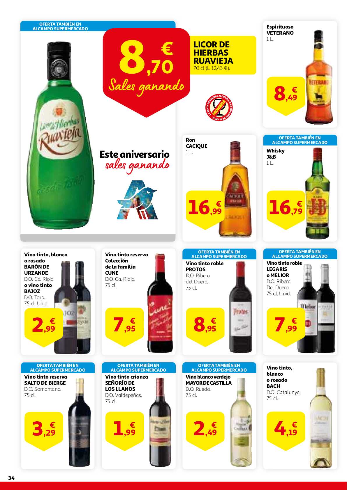 Este aniversario sales ganando Alcampo. Página 34