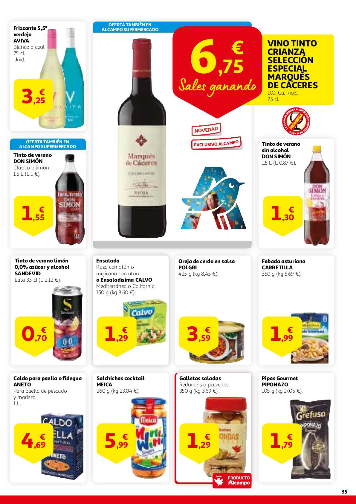 Este aniversario sales ganando Alcampo. Página 35