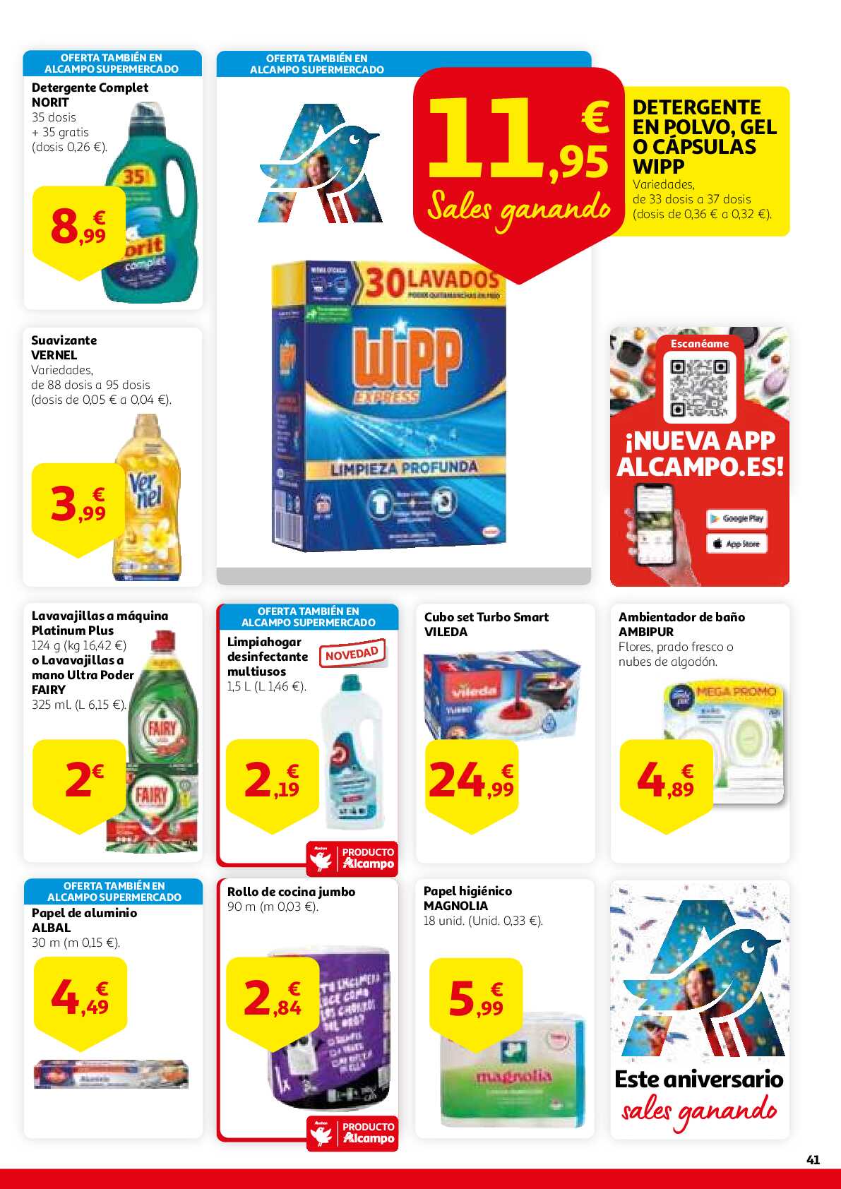 Este aniversario sales ganando Alcampo. Página 41