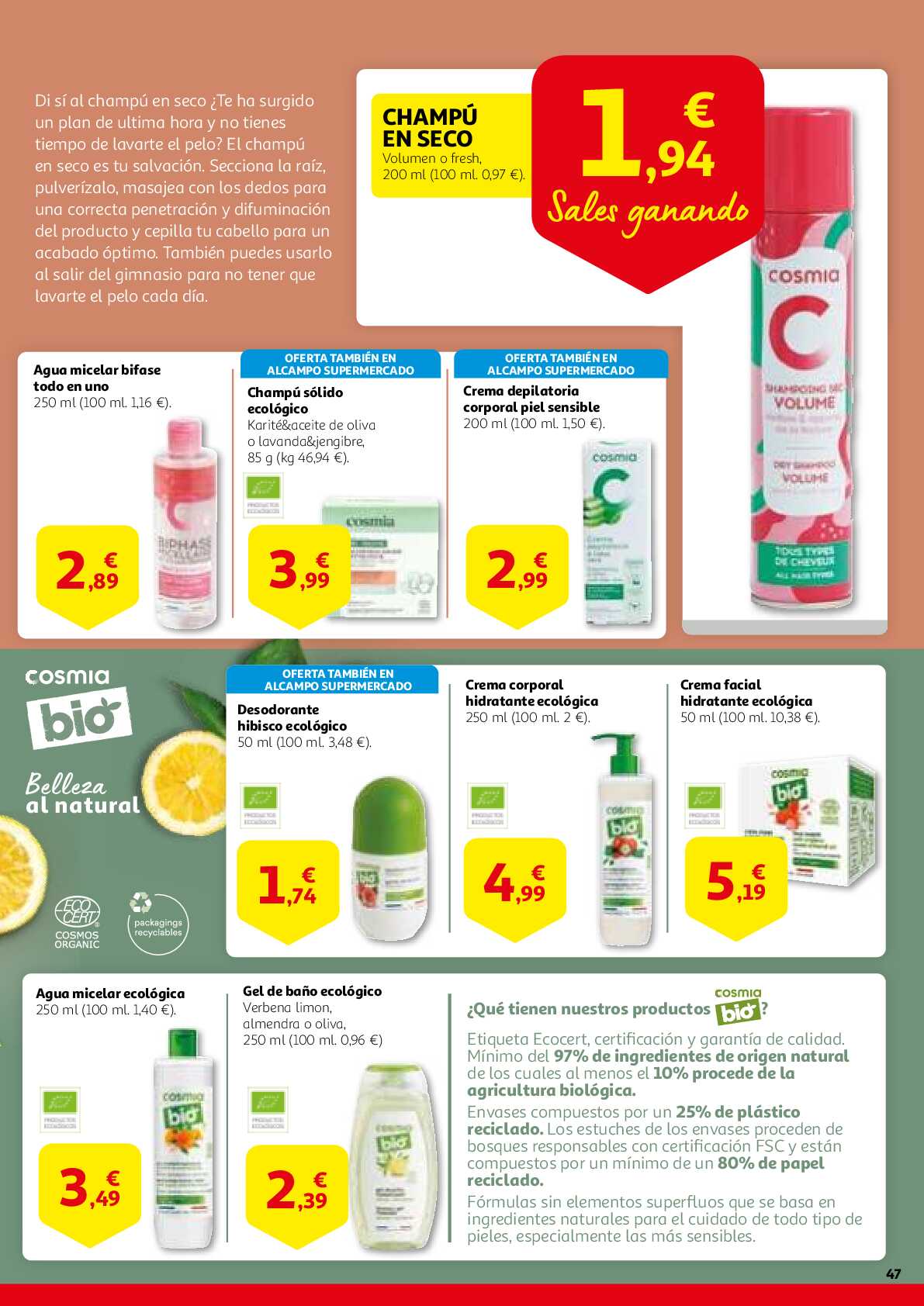 Este aniversario sales ganando Alcampo. Página 47