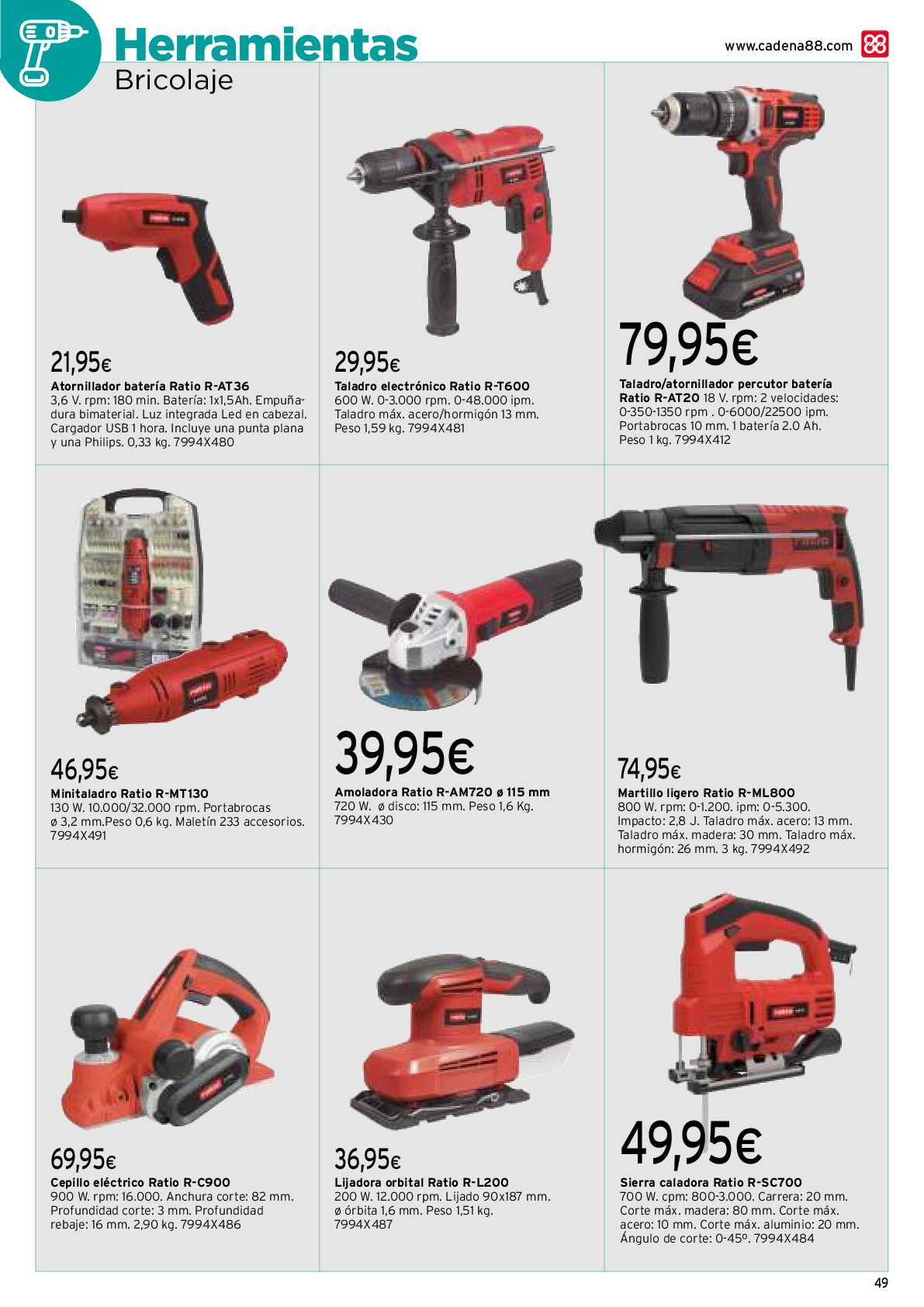 Folleto verano 2024 Cadena 88. Página 49