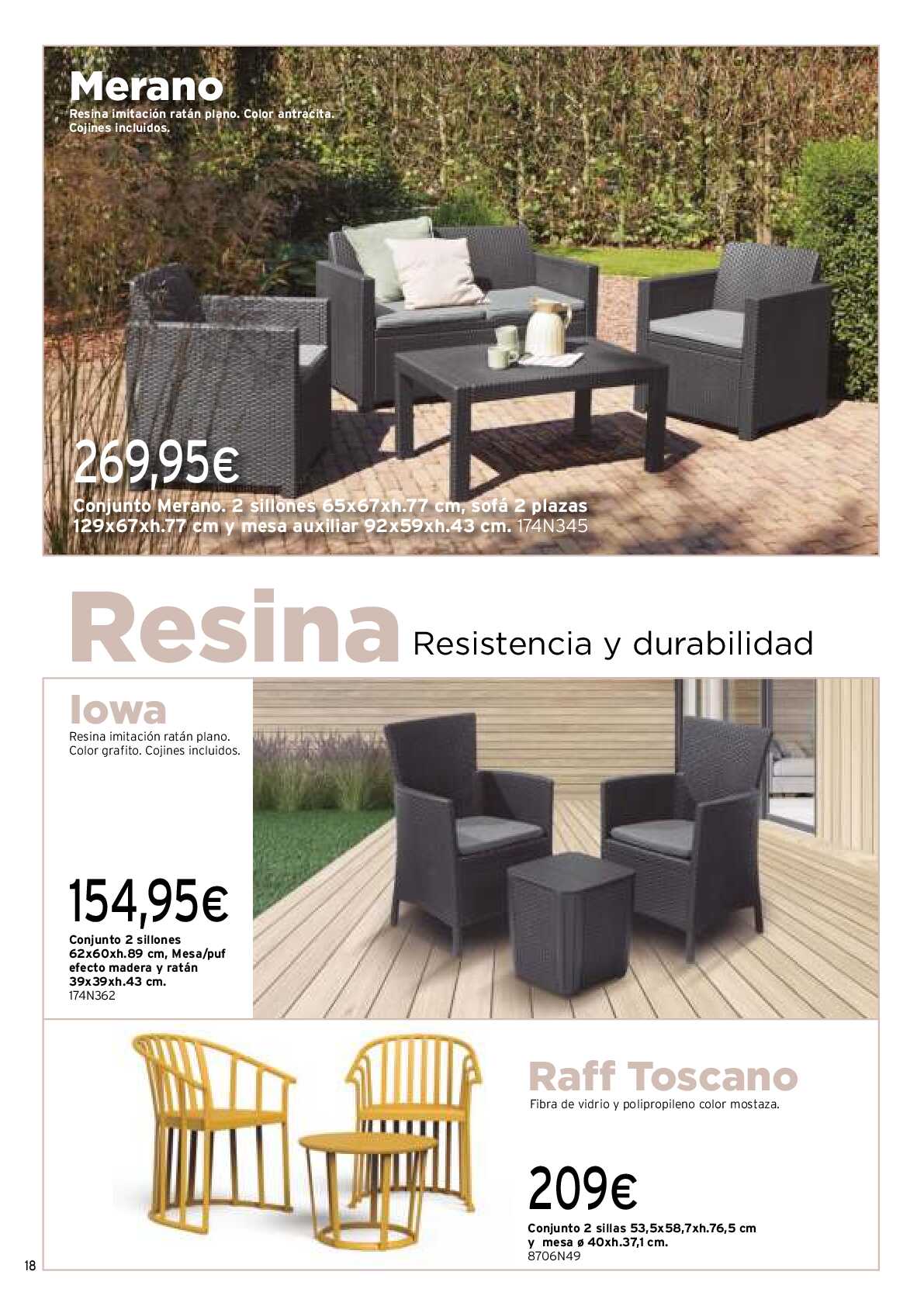 Muebles exterior Cadena 88. Página 18