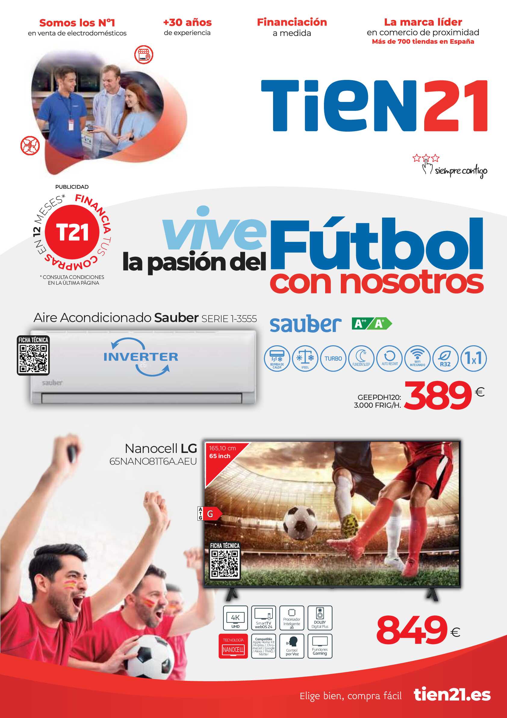 Vive la pasión del fútbol Tien21. Página 01