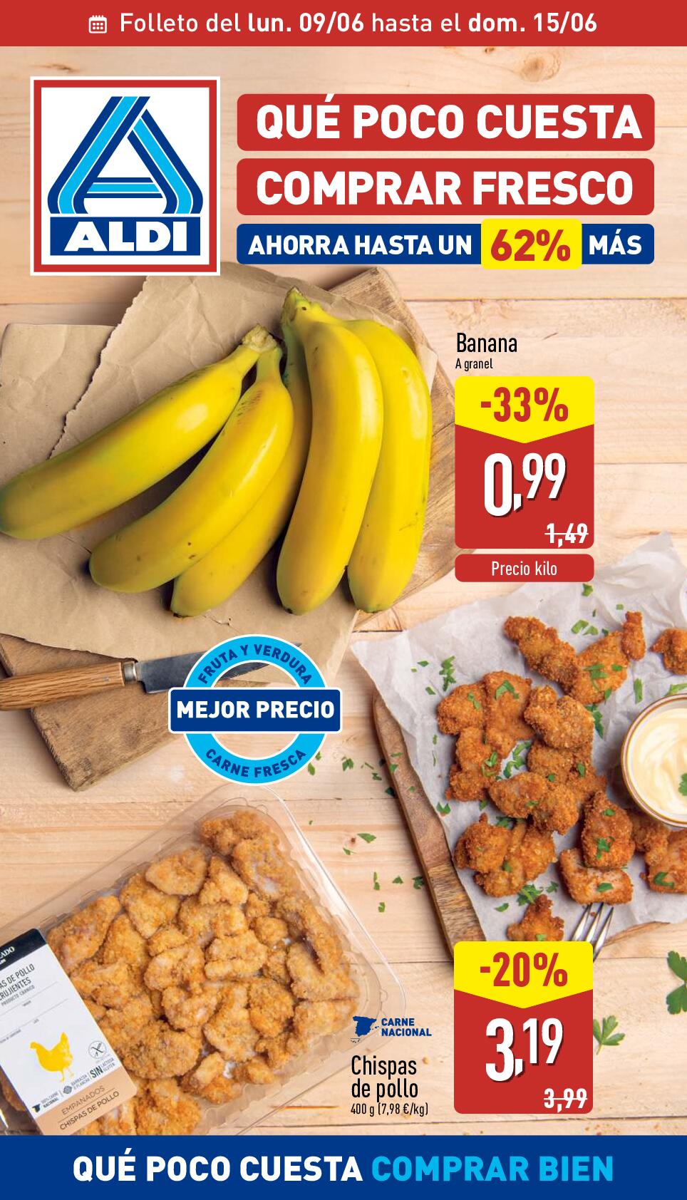Folleto semanal Aldi. Página 01