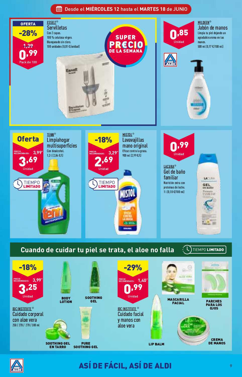 Folleto semanal Aldi. Página 09