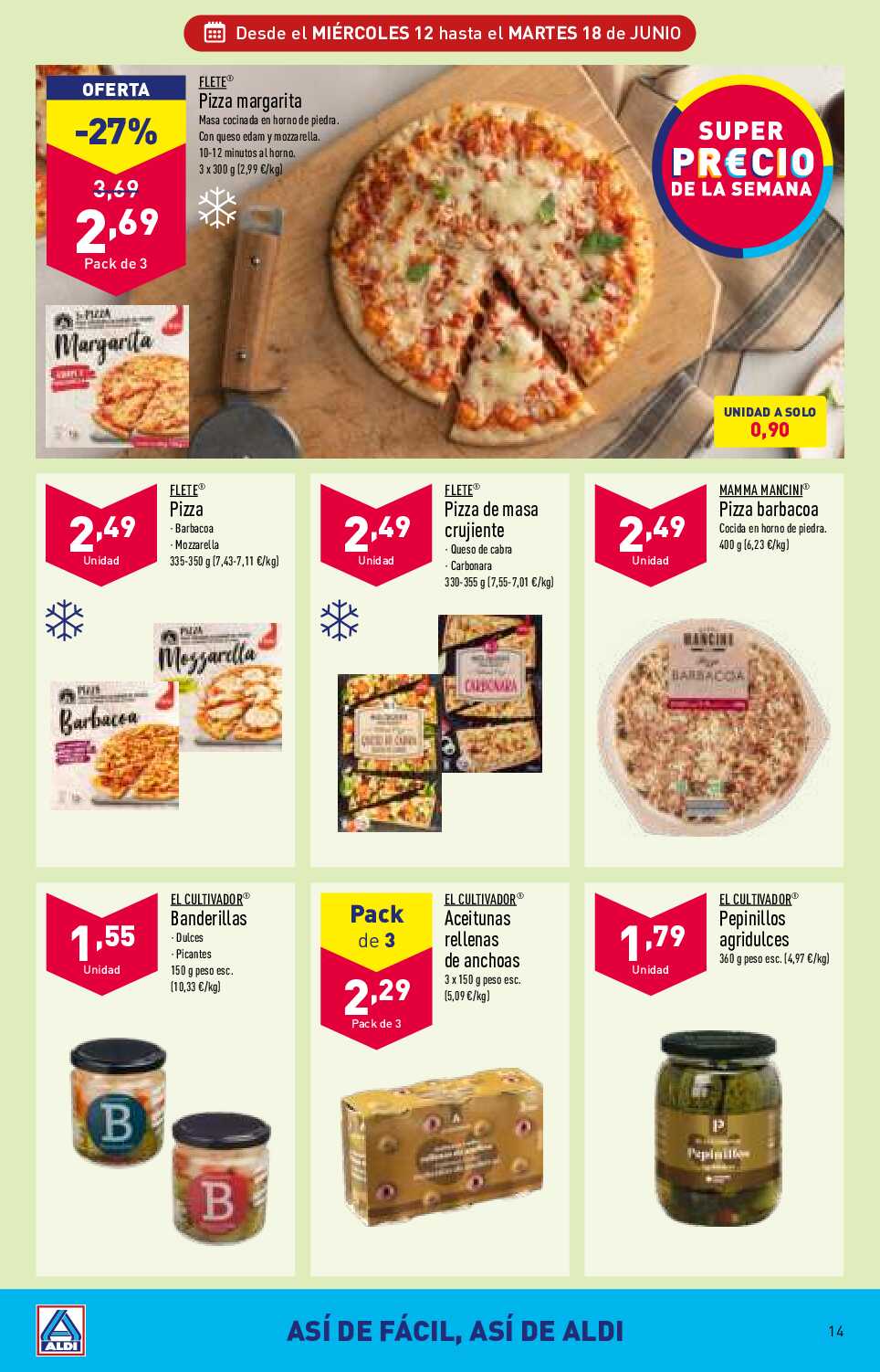 Folleto semanal Aldi. Página 14