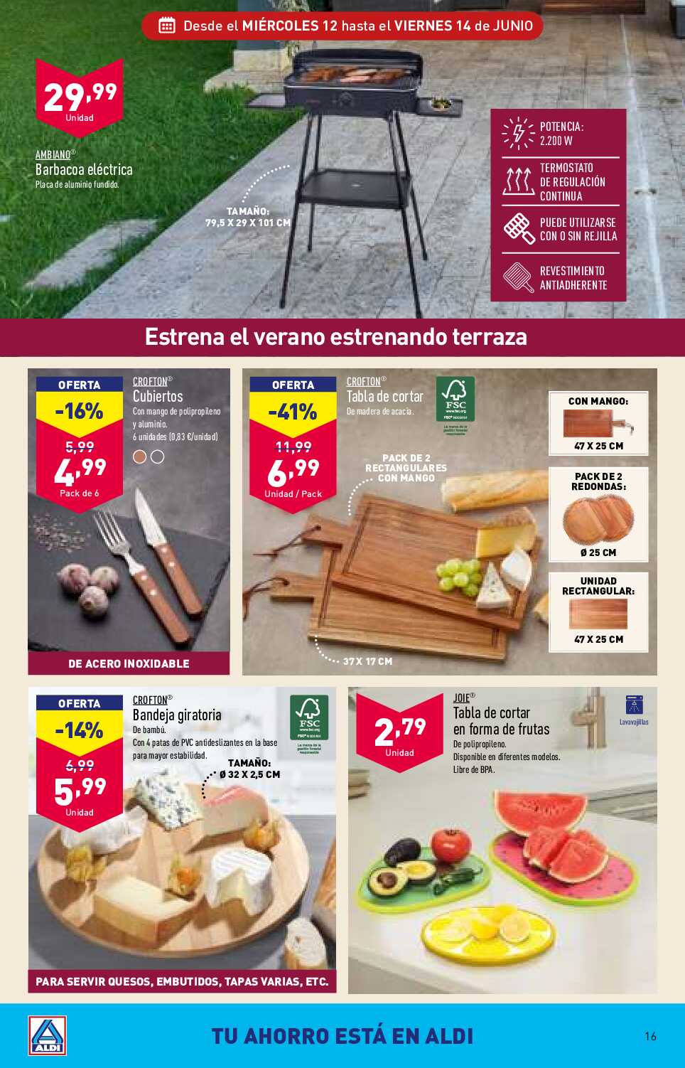 Folleto semanal Aldi. Página 16