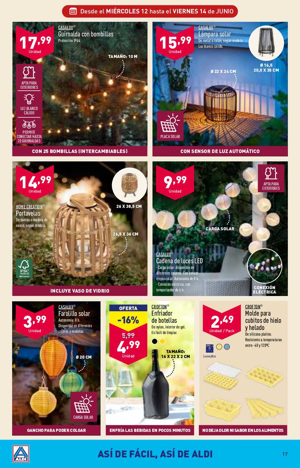 Folleto semanal Aldi. Página 17