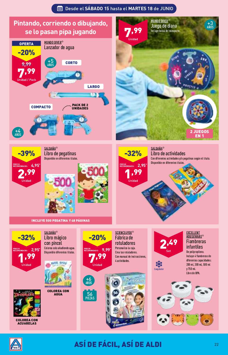 Folleto semanal Aldi. Página 22