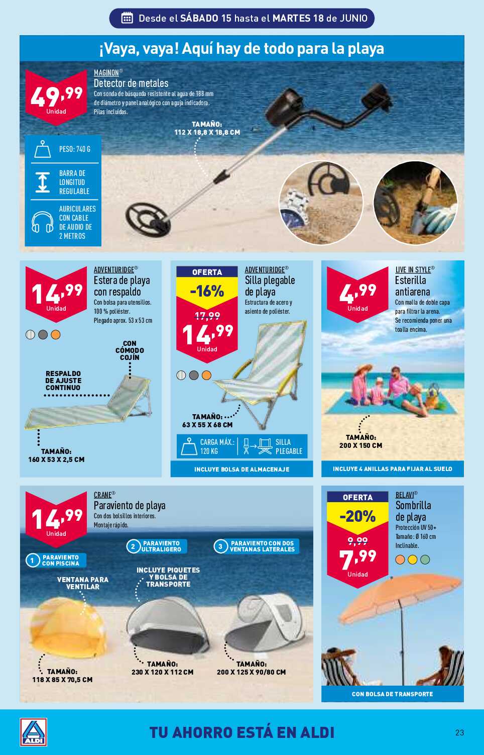 Folleto semanal Aldi. Página 23