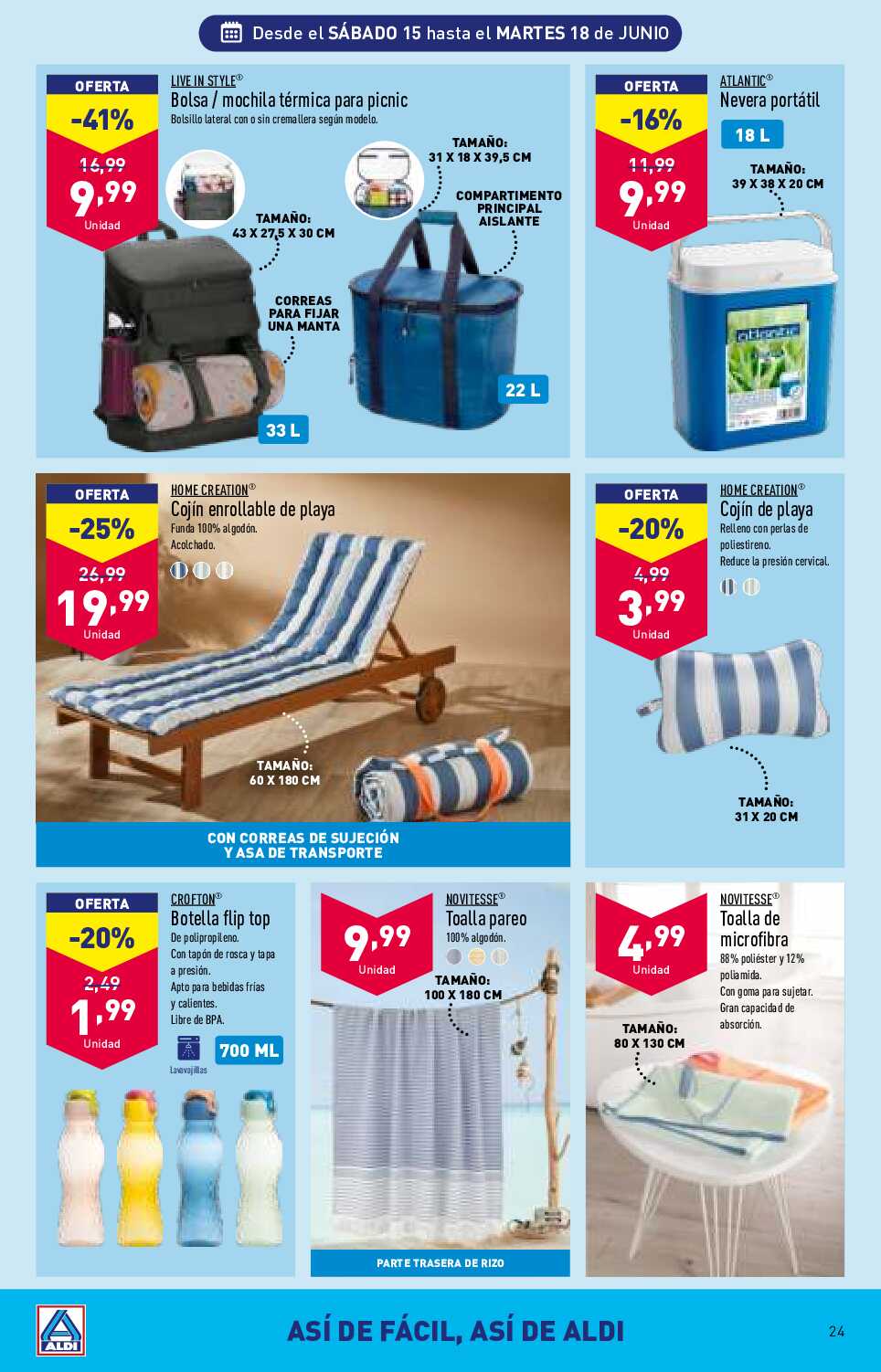 Folleto semanal Aldi. Página 24