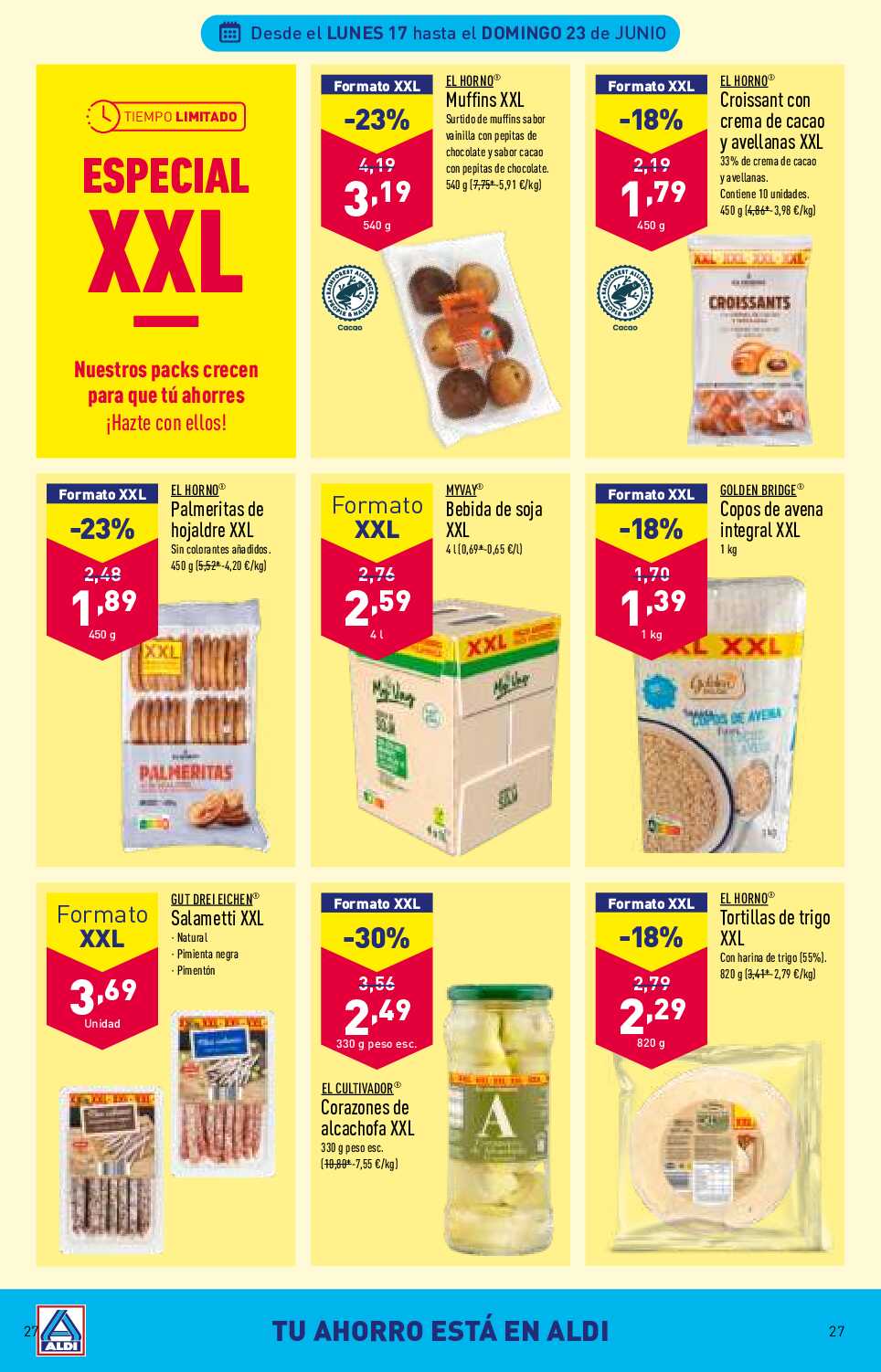 Folleto semanal Aldi. Página 27