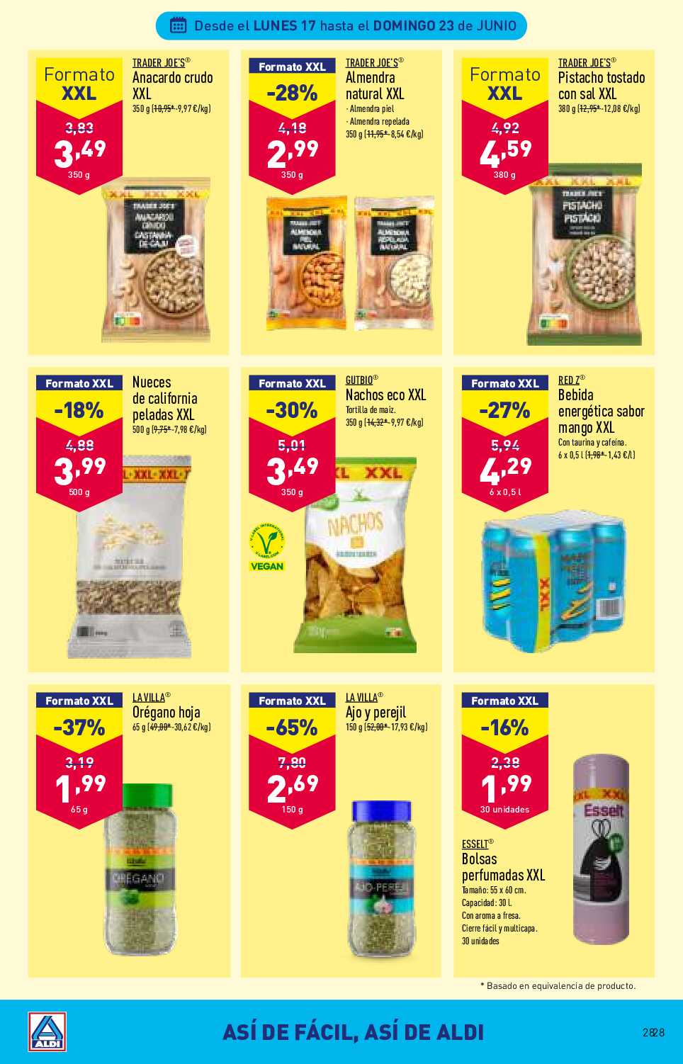 Folleto semanal Aldi. Página 28