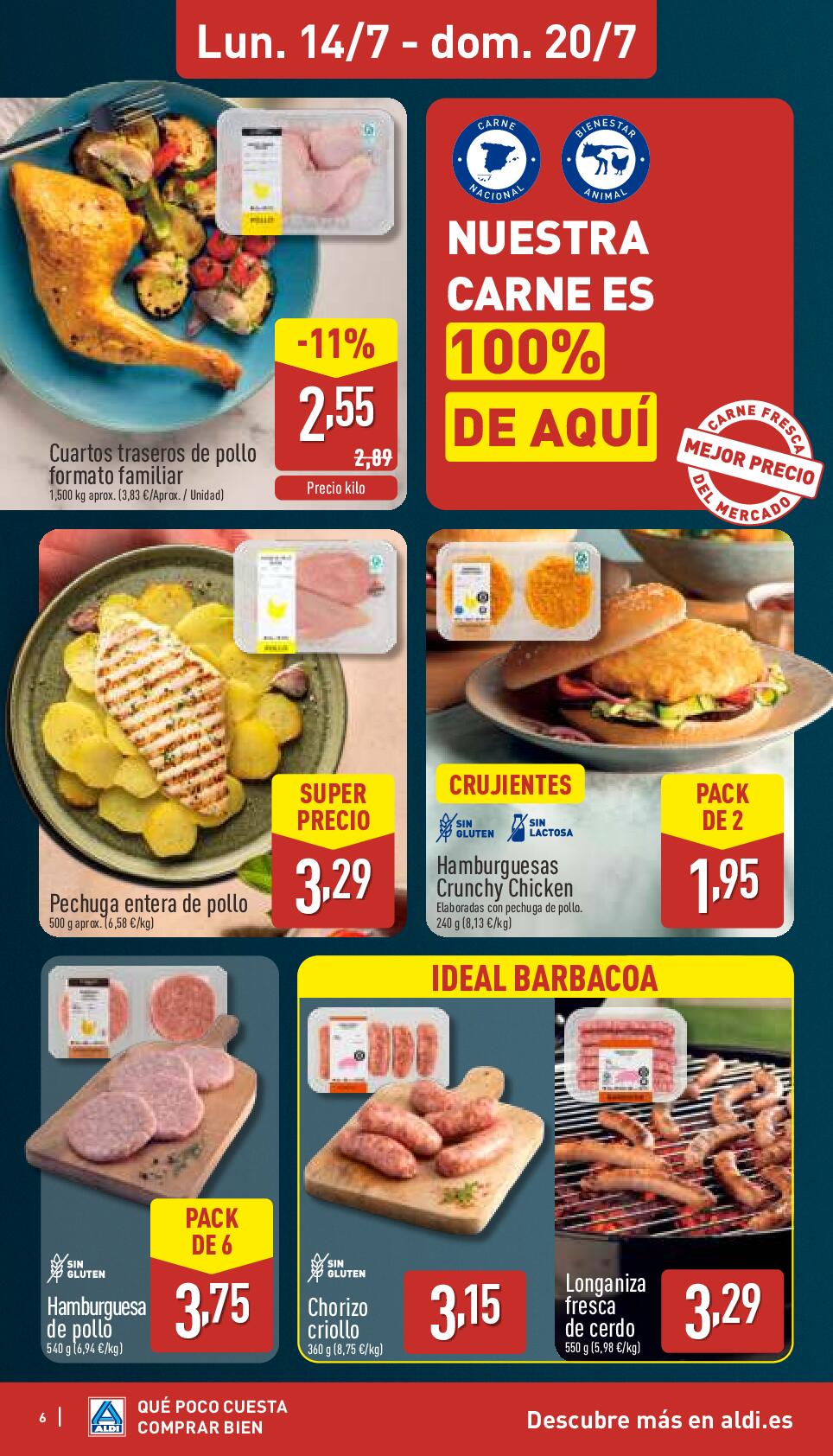 Folleto semanal: qué poco cuesta comprar bien Aldi. Página 06