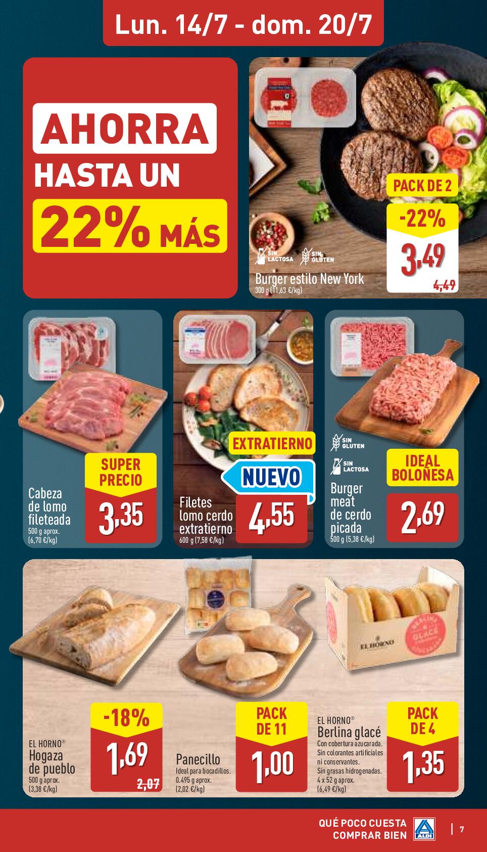 Folleto semanal: qué poco cuesta comprar bien Aldi. Página 07