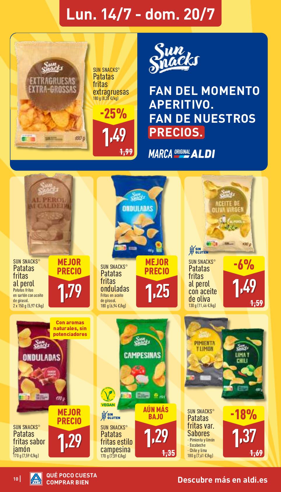 Folleto semanal: qué poco cuesta comprar bien Aldi. Página 10