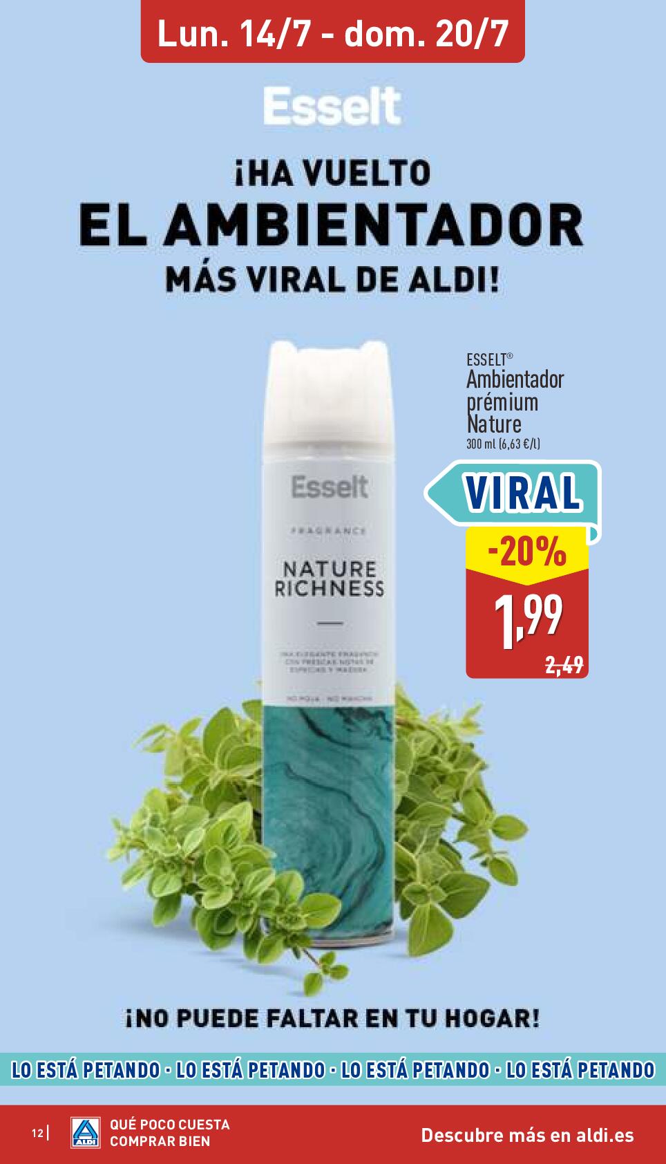 Folleto semanal: qué poco cuesta comprar bien Aldi. Página 12