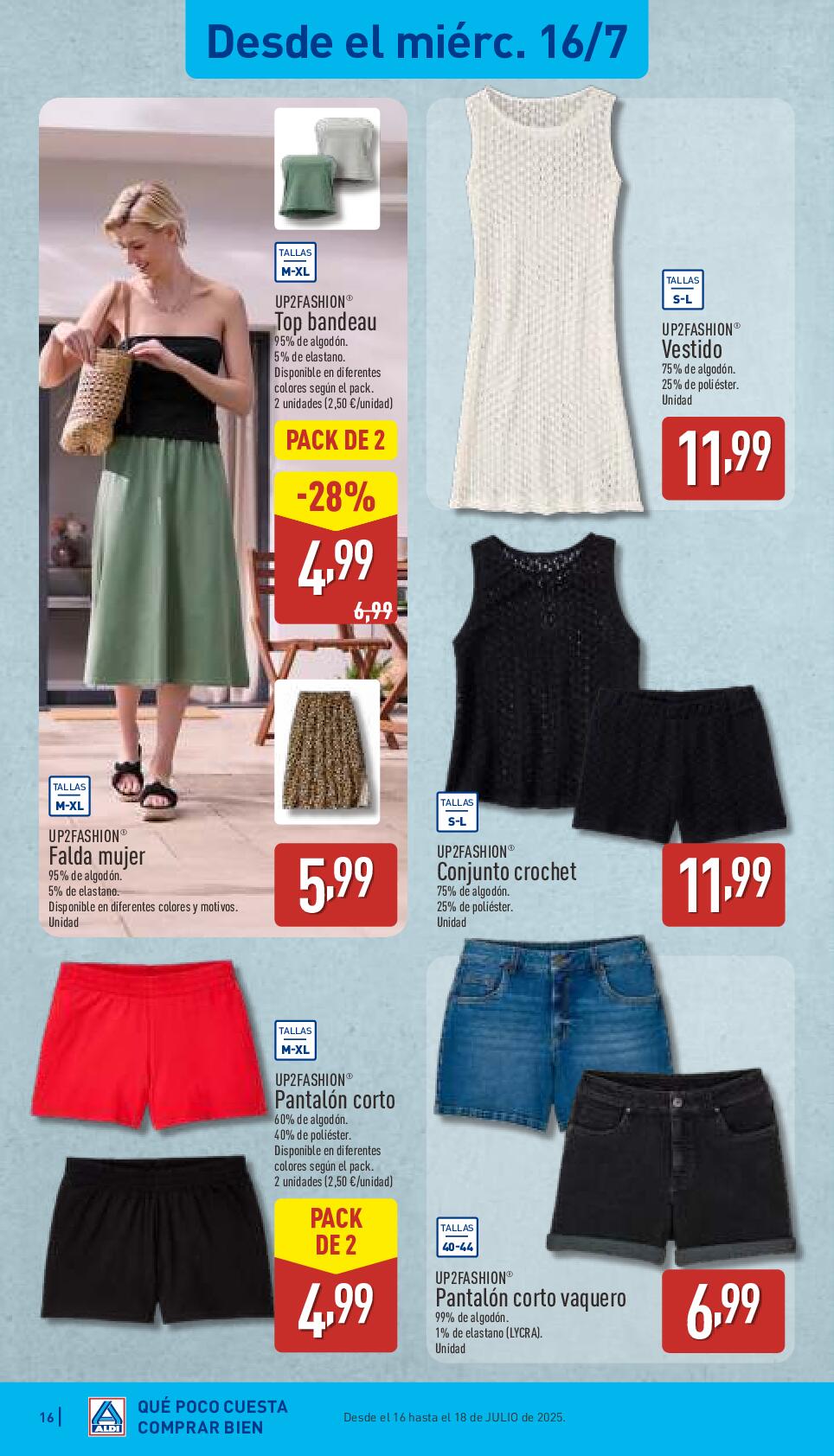 Folleto semanal: qué poco cuesta comprar bien Aldi. Página 16