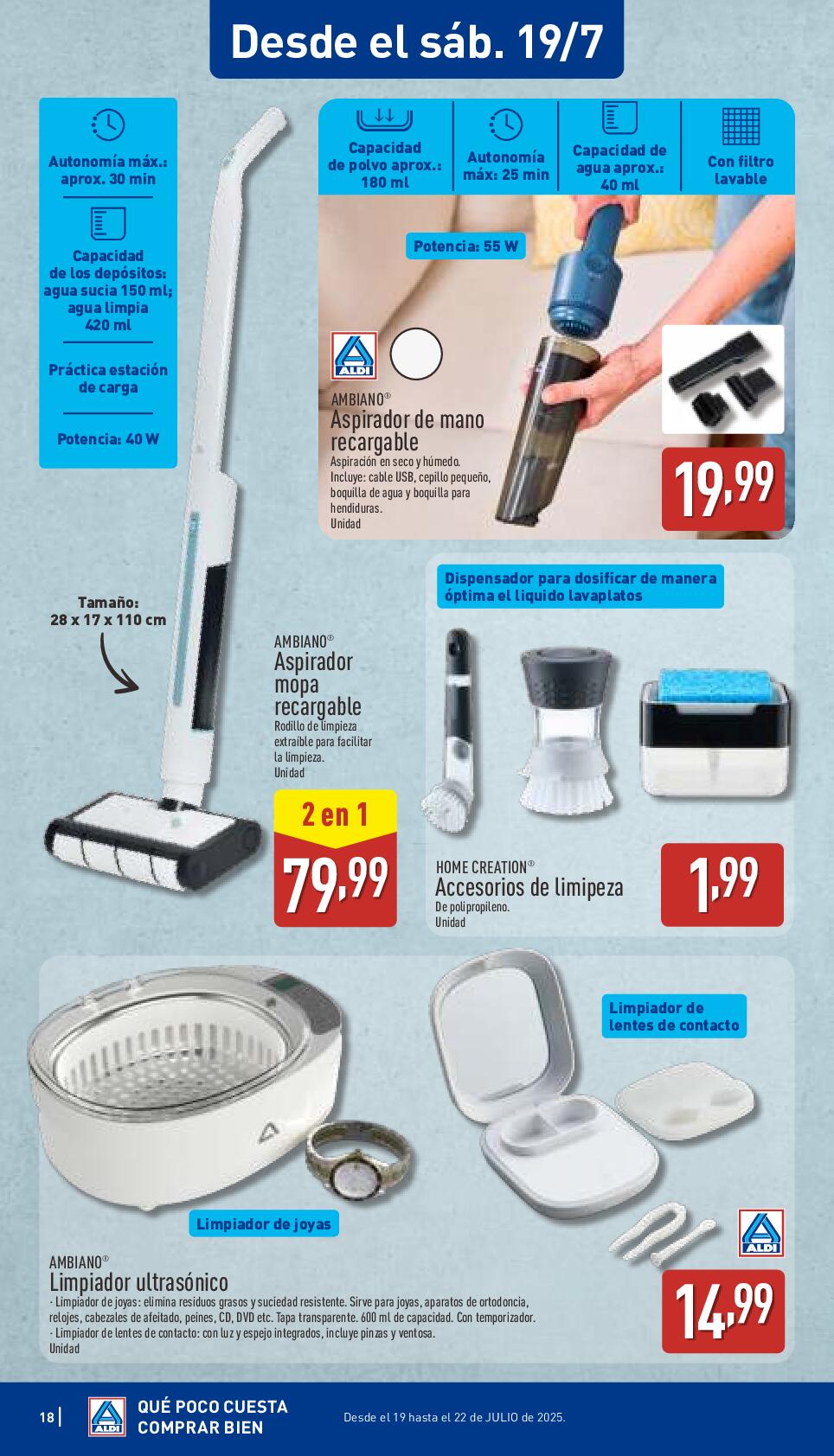 Folleto semanal: qué poco cuesta comprar bien Aldi. Página 18
