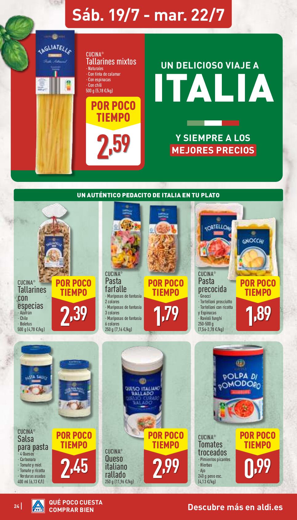 Folleto semanal: qué poco cuesta comprar bien Aldi. Página 24