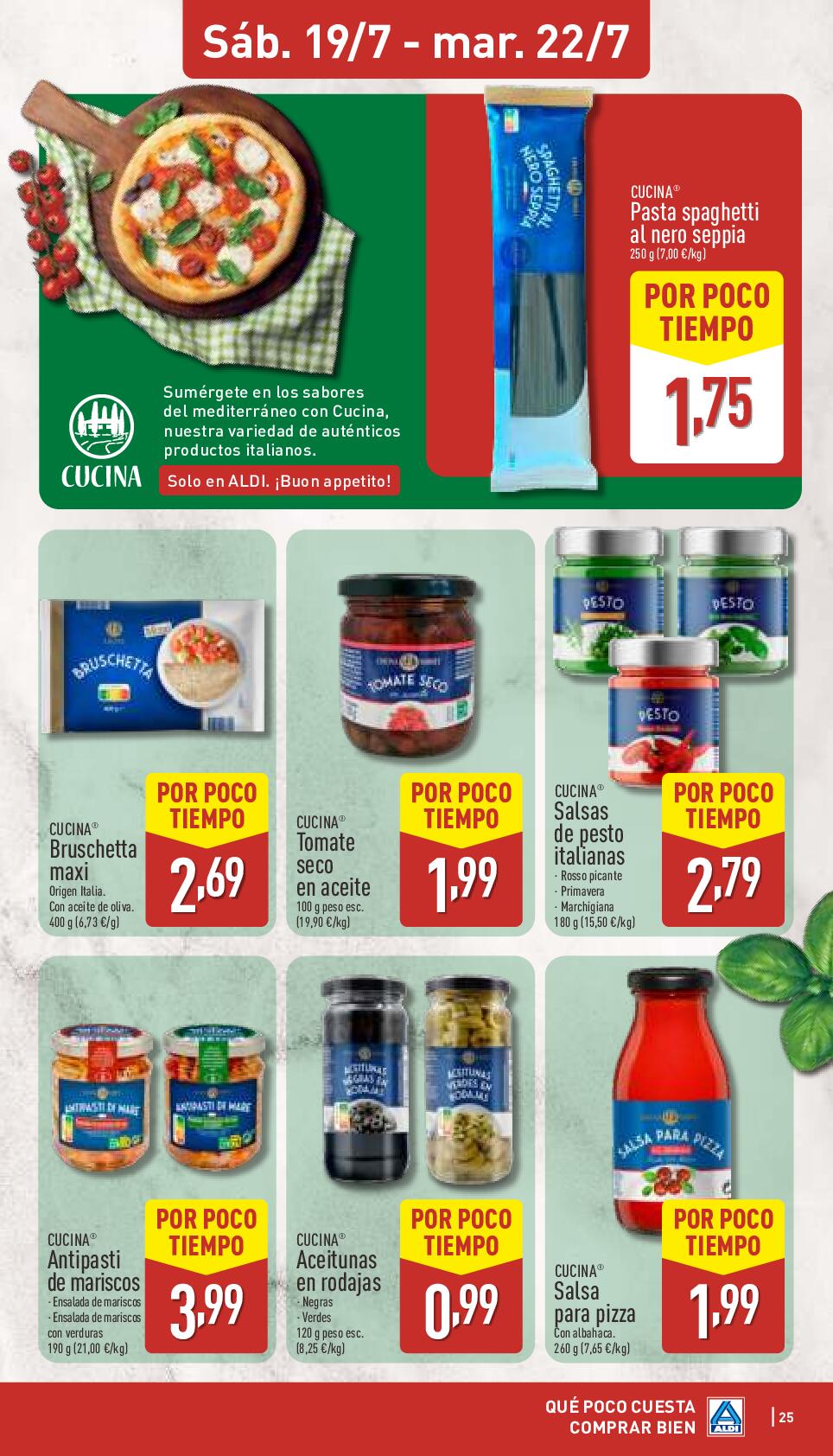 Folleto semanal: qué poco cuesta comprar bien Aldi. Página 25