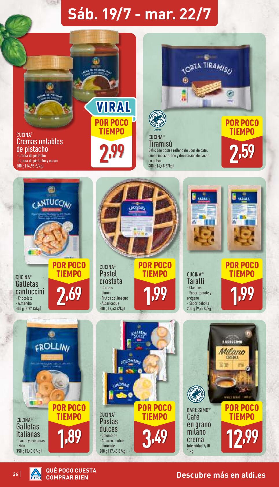 Folleto semanal: qué poco cuesta comprar bien Aldi. Página 26