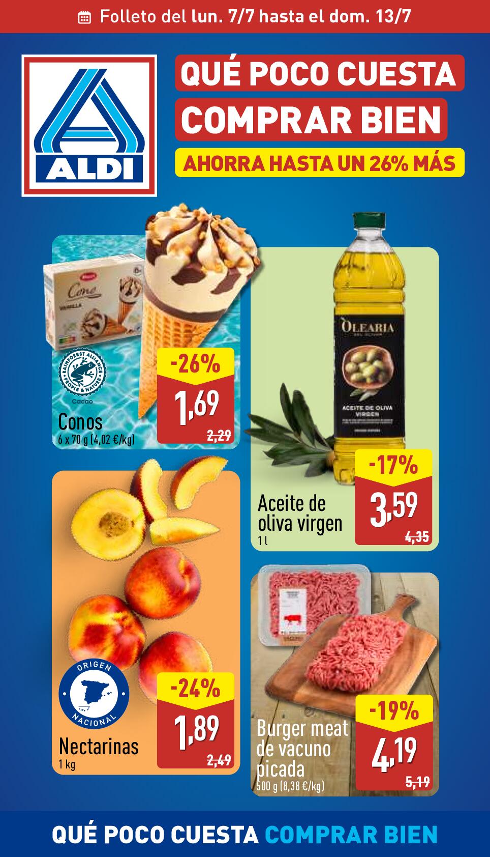 Qué poco cuesta comprar bien Aldi. Página 01