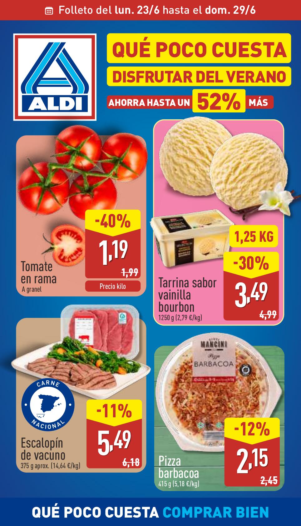 Qué poco cuesta disfrutar del verano Aldi. Página 01