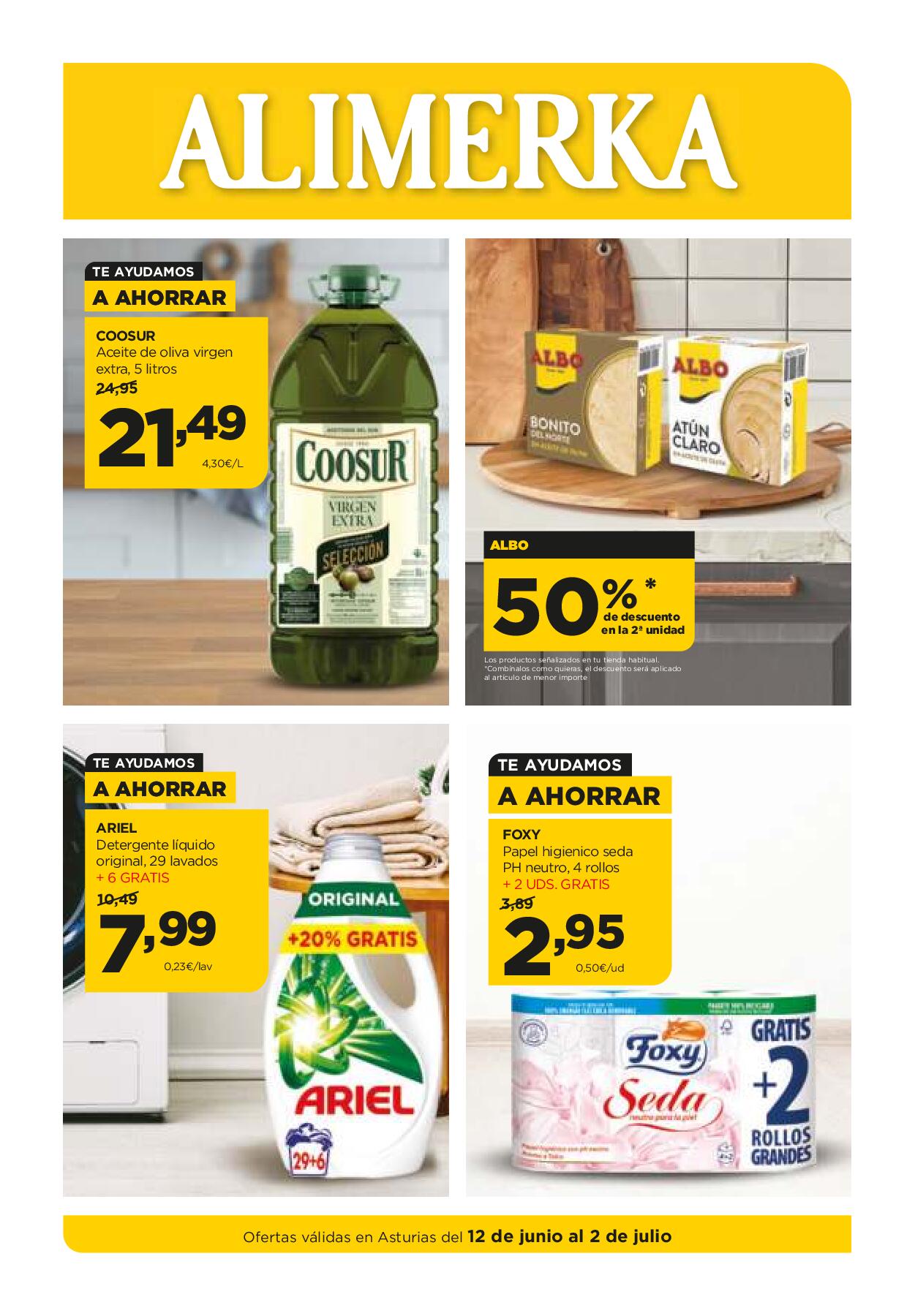 Folleto quincenal Alimerka. Página 01