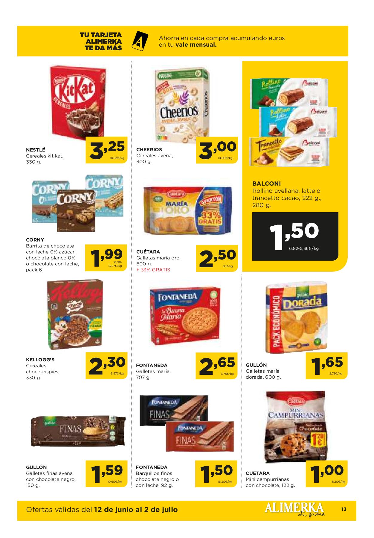 Folleto quincenal Alimerka. Página 14