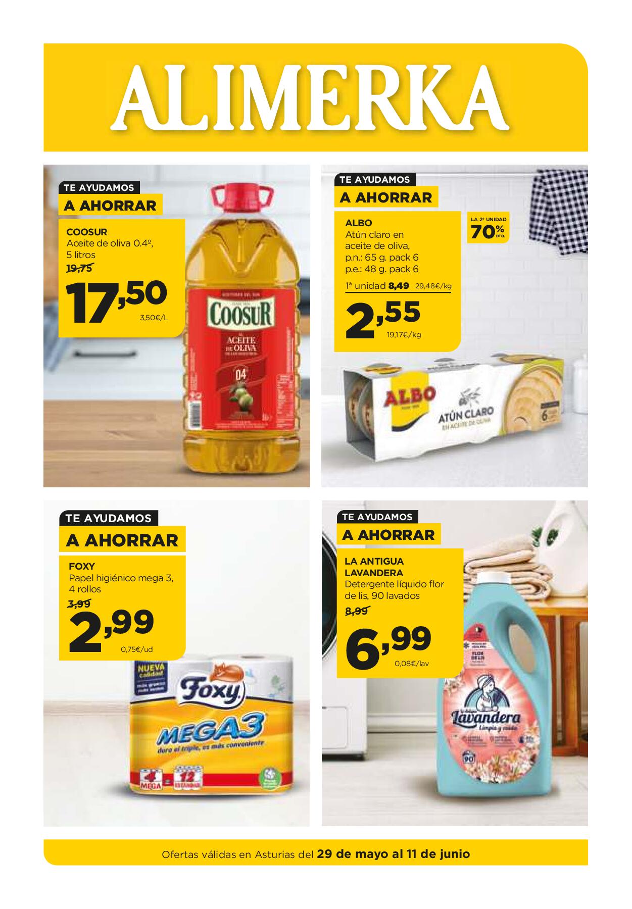 Folleto quincenal Alimerka. Página 01