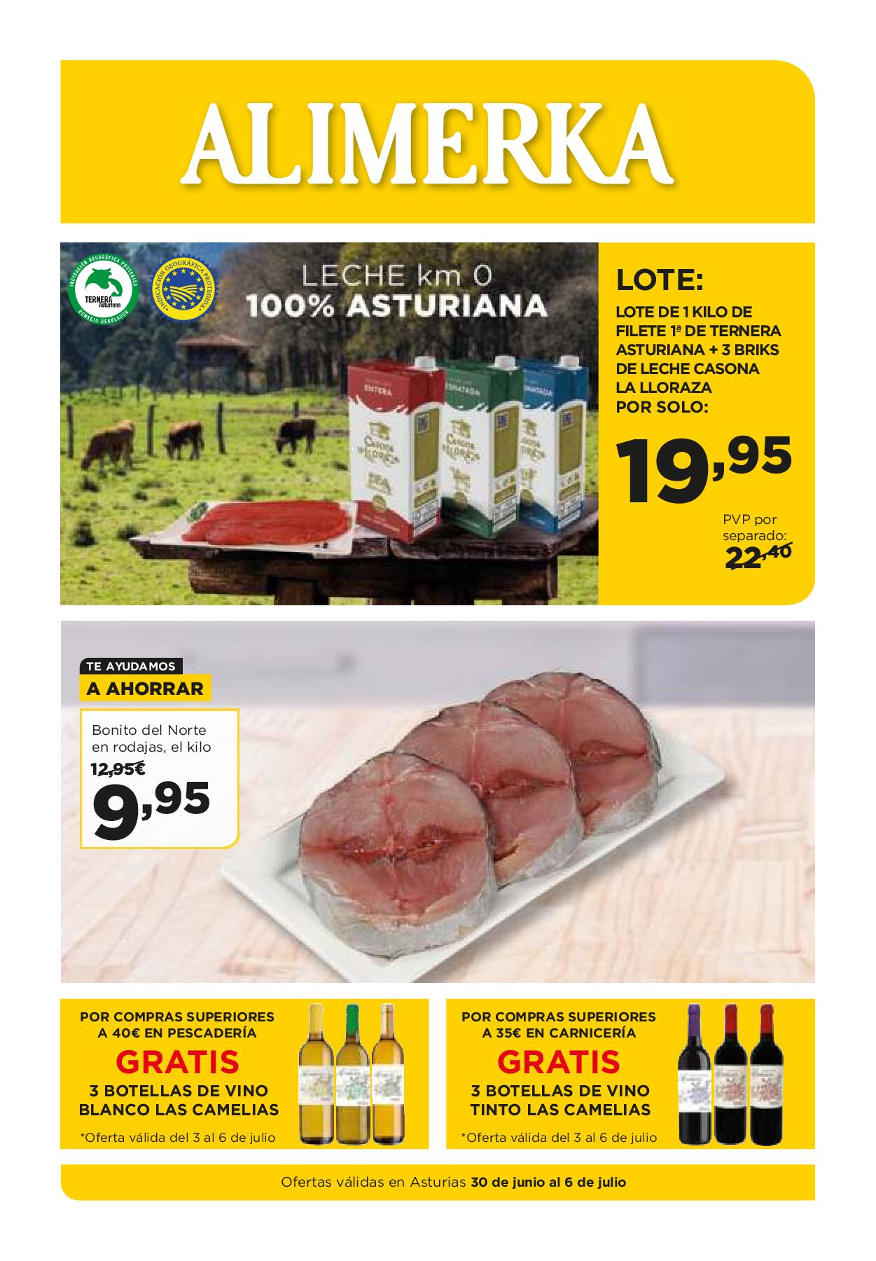 Folleto semanal Alimerka. Página 01
