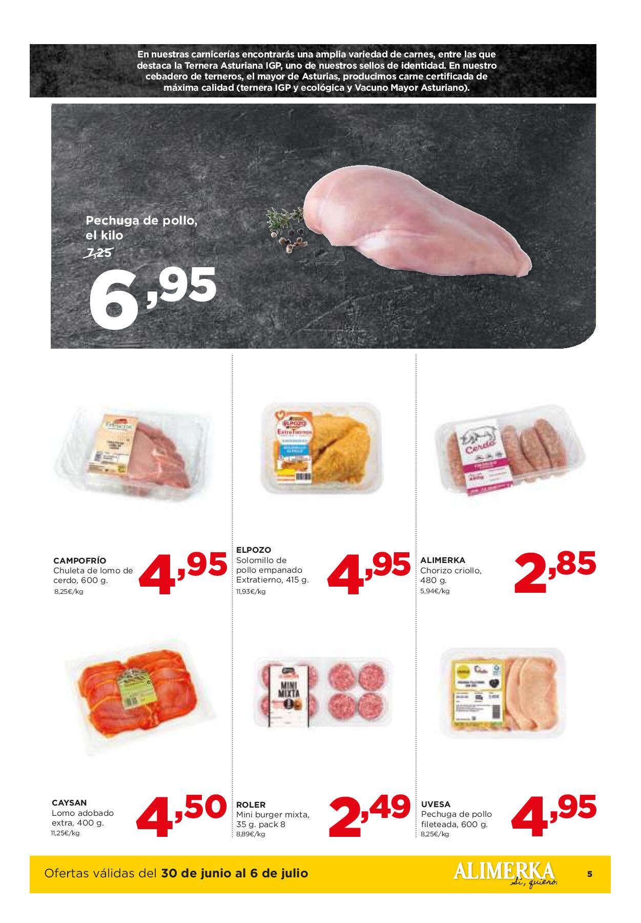 Folleto semanal Alimerka. Página 05